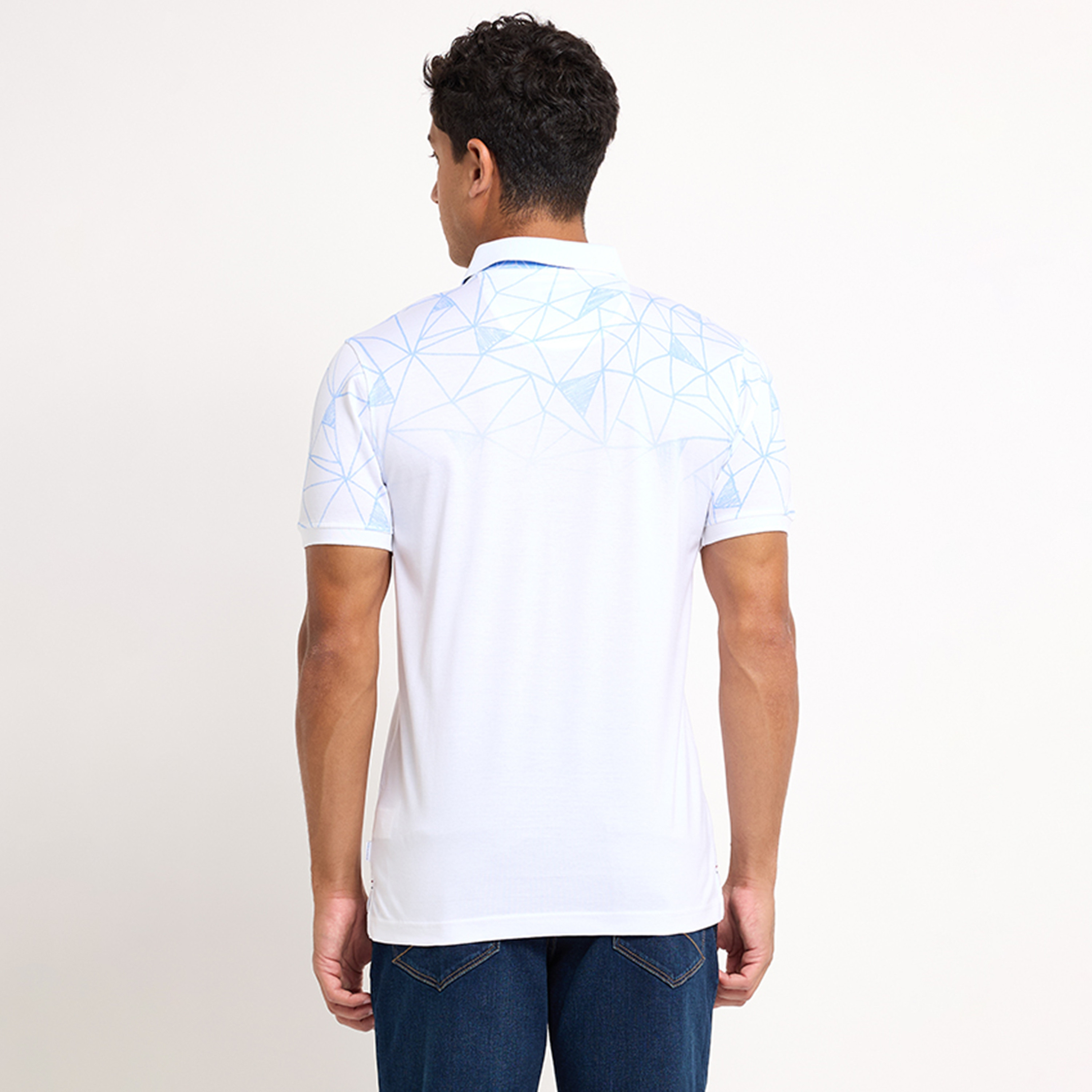 نادي بيفرلي هيلز بولو بطبعة هندسية بأكمام قصيرة وقماش هندسي للبولو-men-clothing-tshirtsandpolos-polos-image-8
