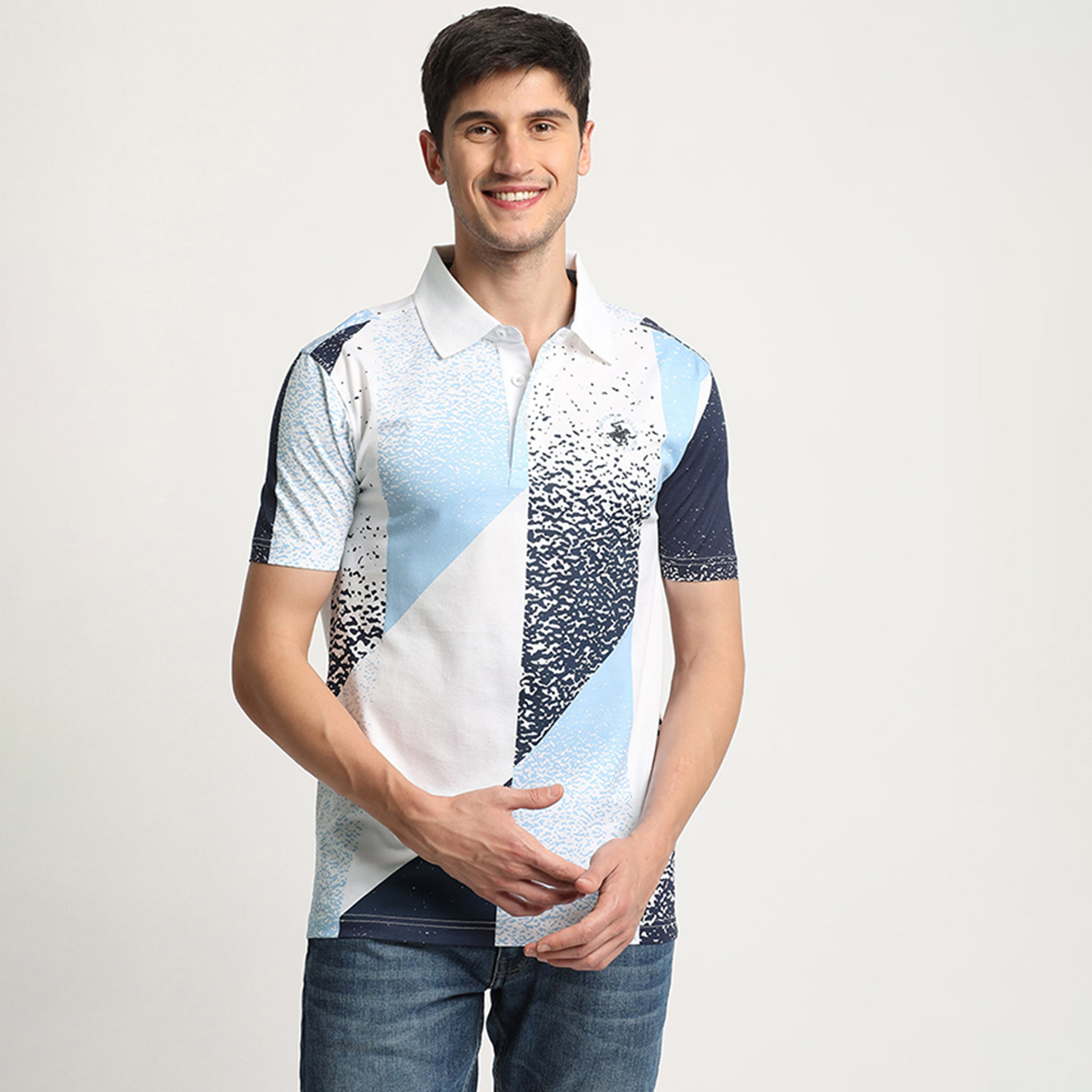 Beverly Hills Polo Club Color Block Short Sleeves Polo T-Shirt with Print-men-clothing-tshirtsandpolos-polos-image-1