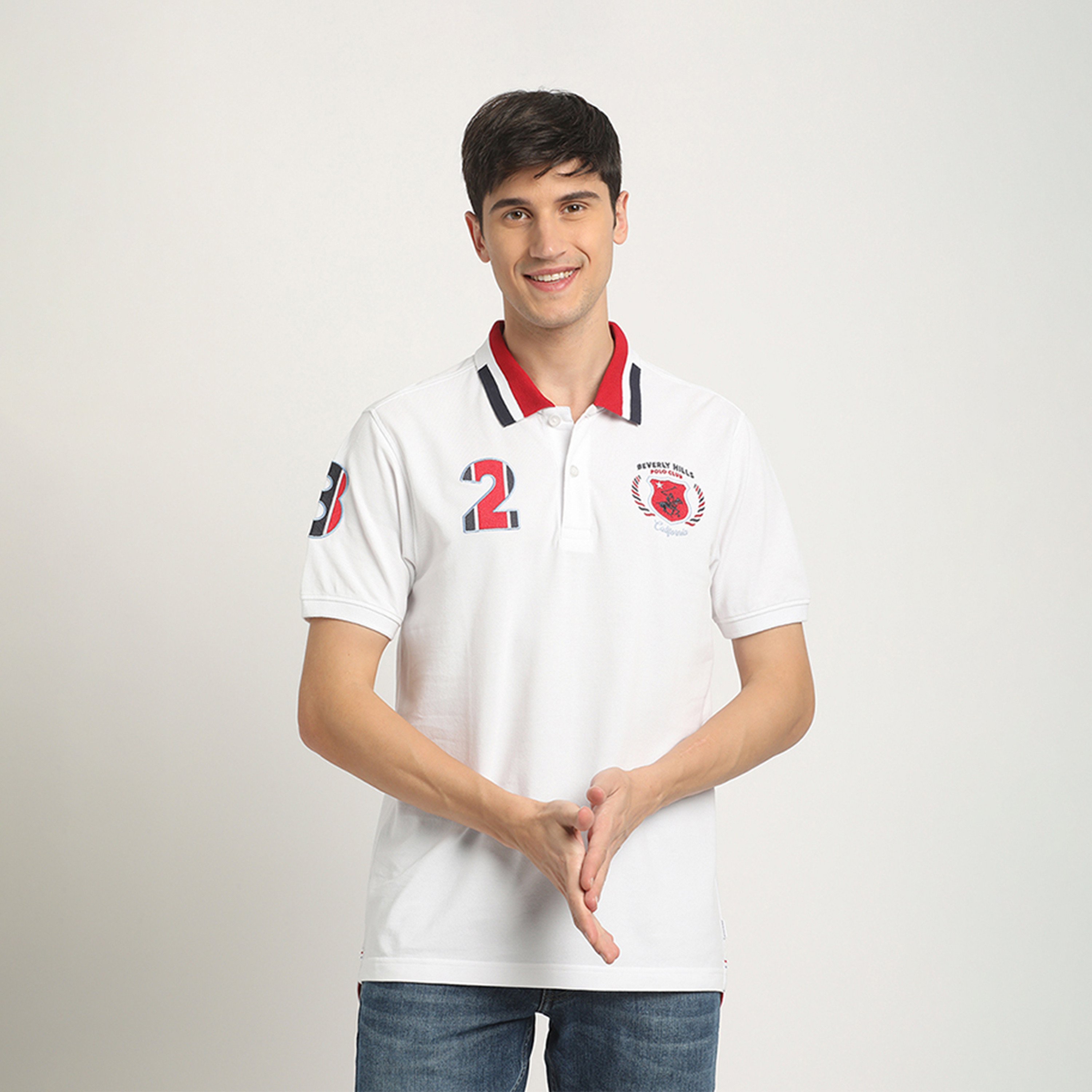 بيفرلي هيلز بولو كلوب- تي شيرت وياقة مطوية أكمام قصيرة وشعار بولو-men-clothing-tshirtsandpolos-polos-image-1
