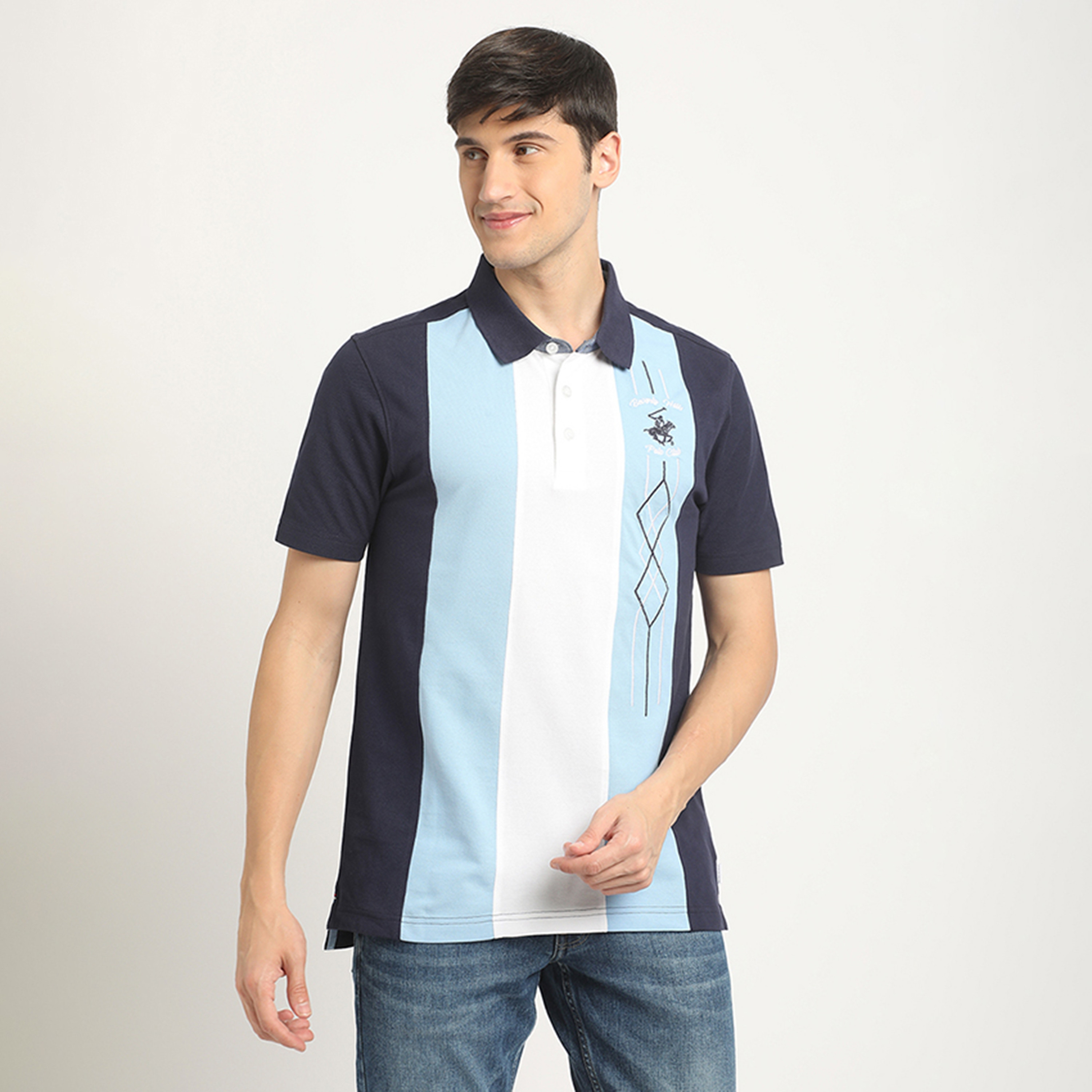 Beverly Hills Polo Club Color Block Short Sleeves Polo T-Shirt-men-clothing-tshirtsandpolos-polos-image-1