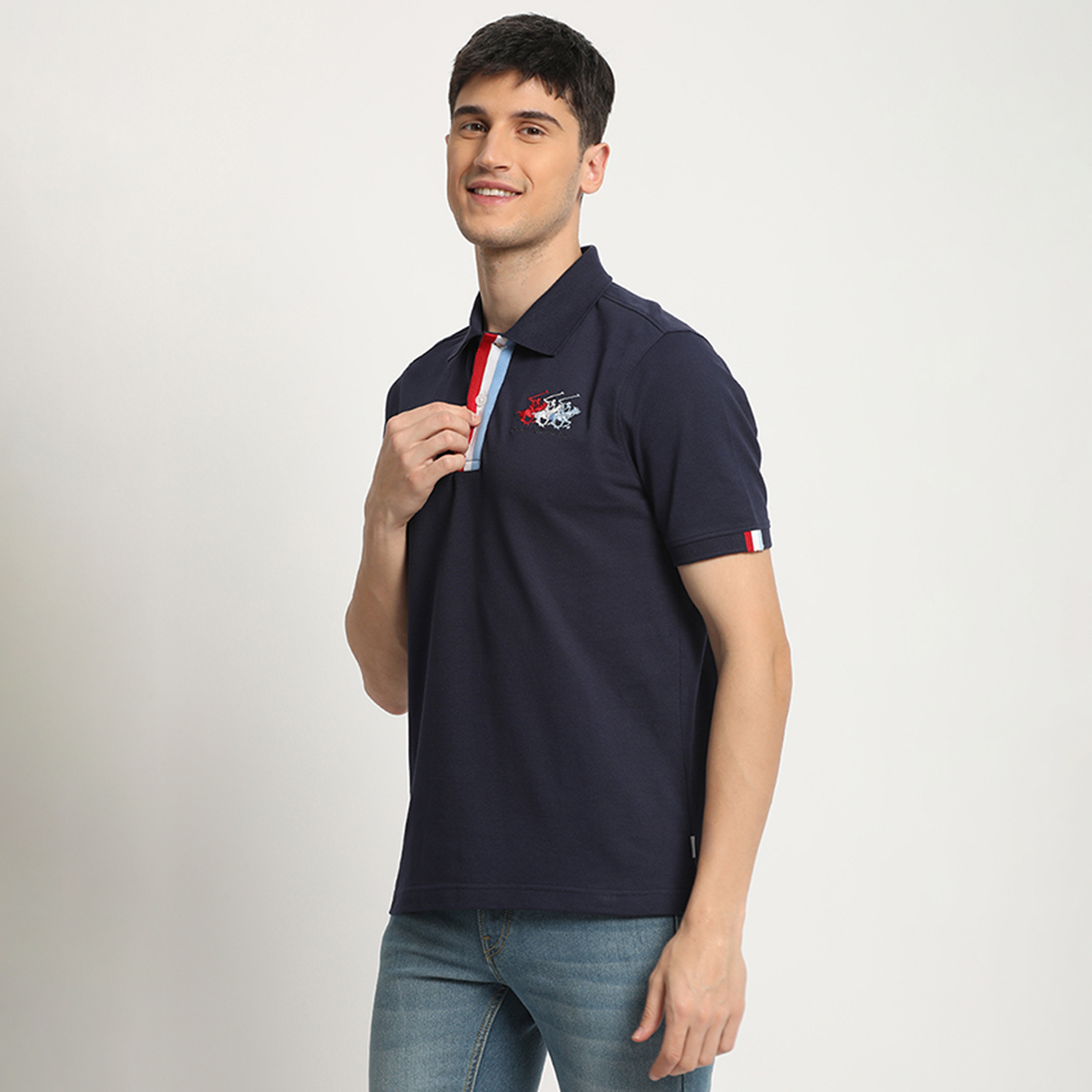 تي شيرت بولو من بيفرلي هيلز بولو كلوب بياقة وأكمام قصيرة مع شعار-men-clothing-tshirtsandpolos-polos-image-2