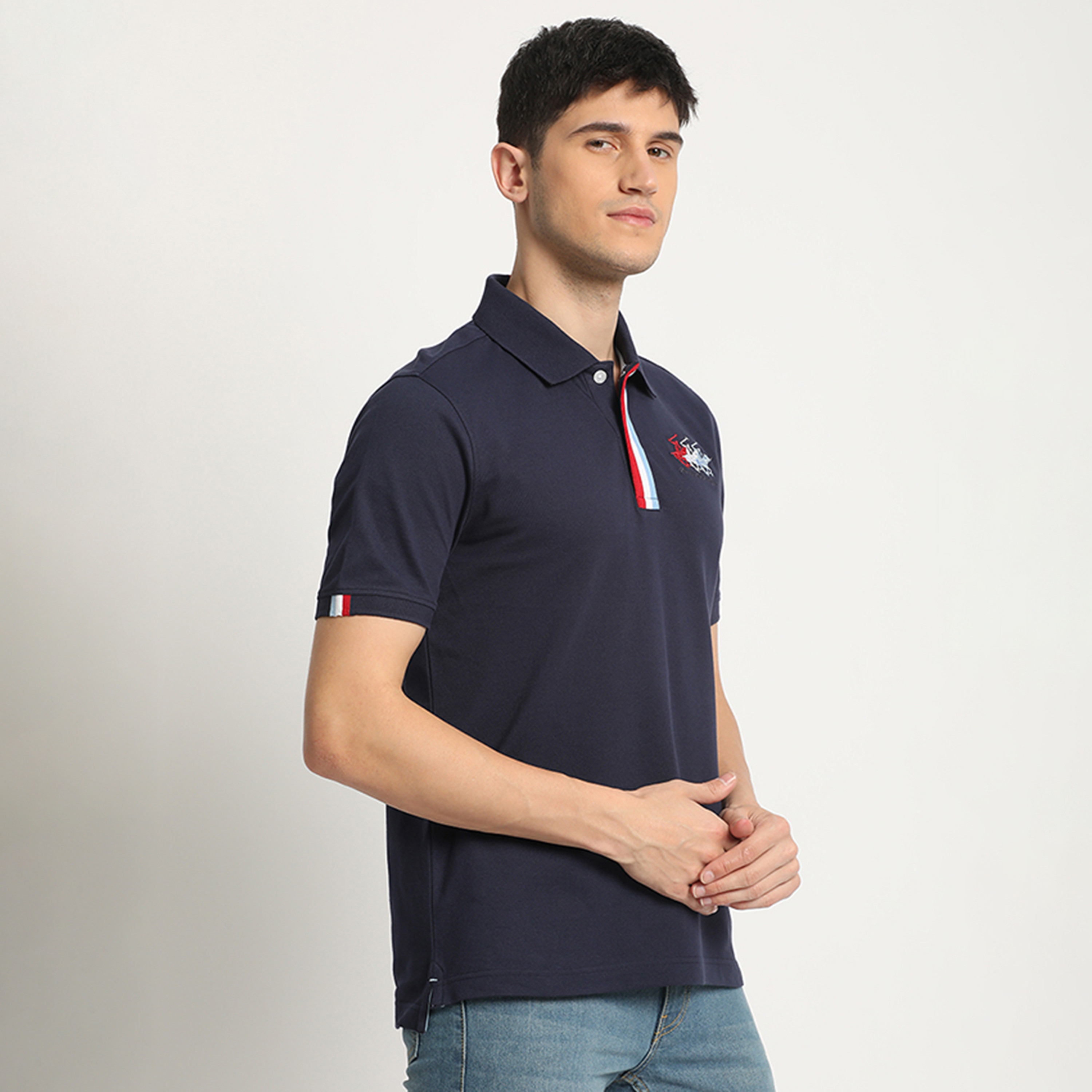 تي شيرت بولو من بيفرلي هيلز بولو كلوب بياقة وأكمام قصيرة مع شعار-men-clothing-tshirtsandpolos-polos-image-3