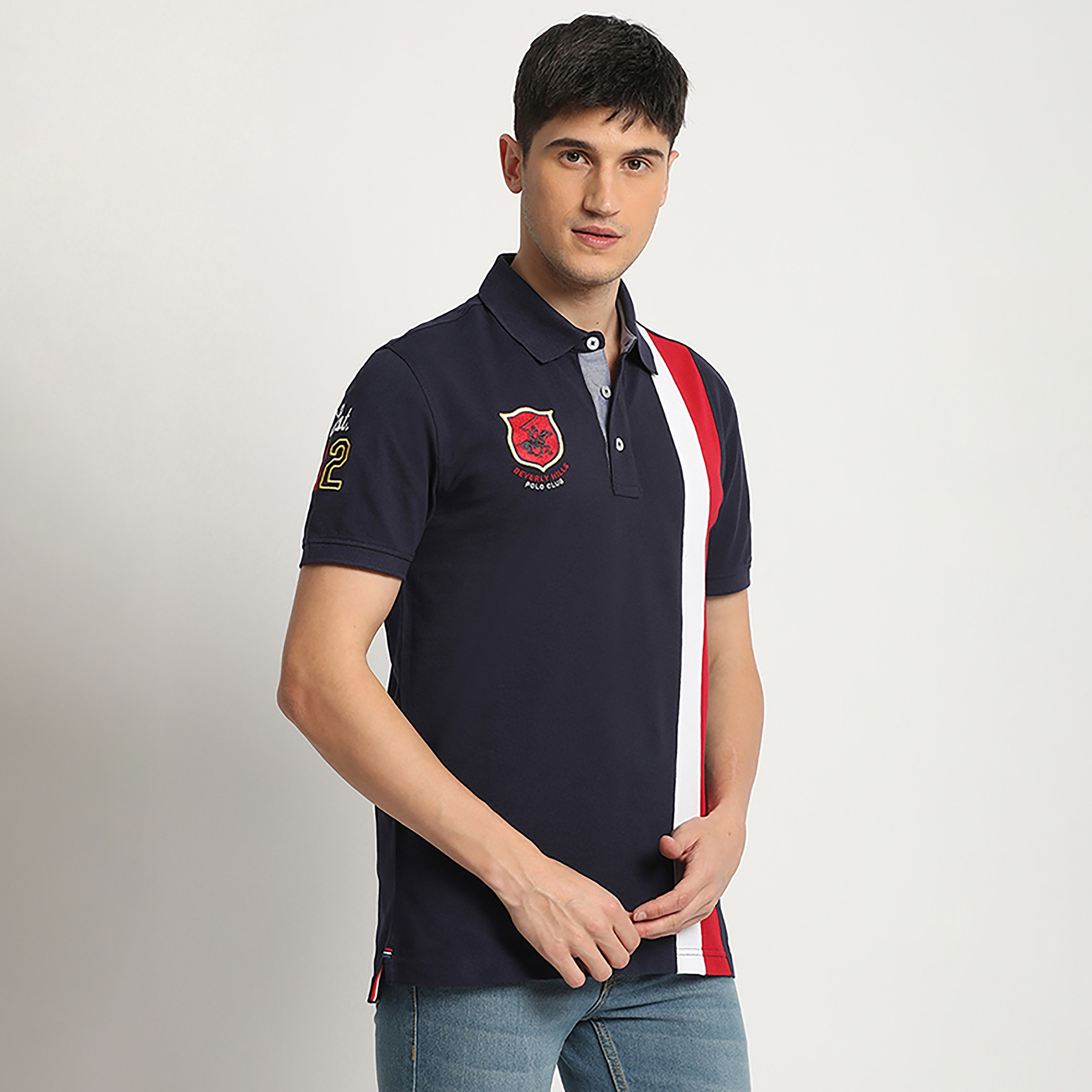 Beverly Hills Polo Club Stripes Collared Short Sleeves Men's Polo T-Shirt-men-clothing-tshirtsandpolos-polos-image-3