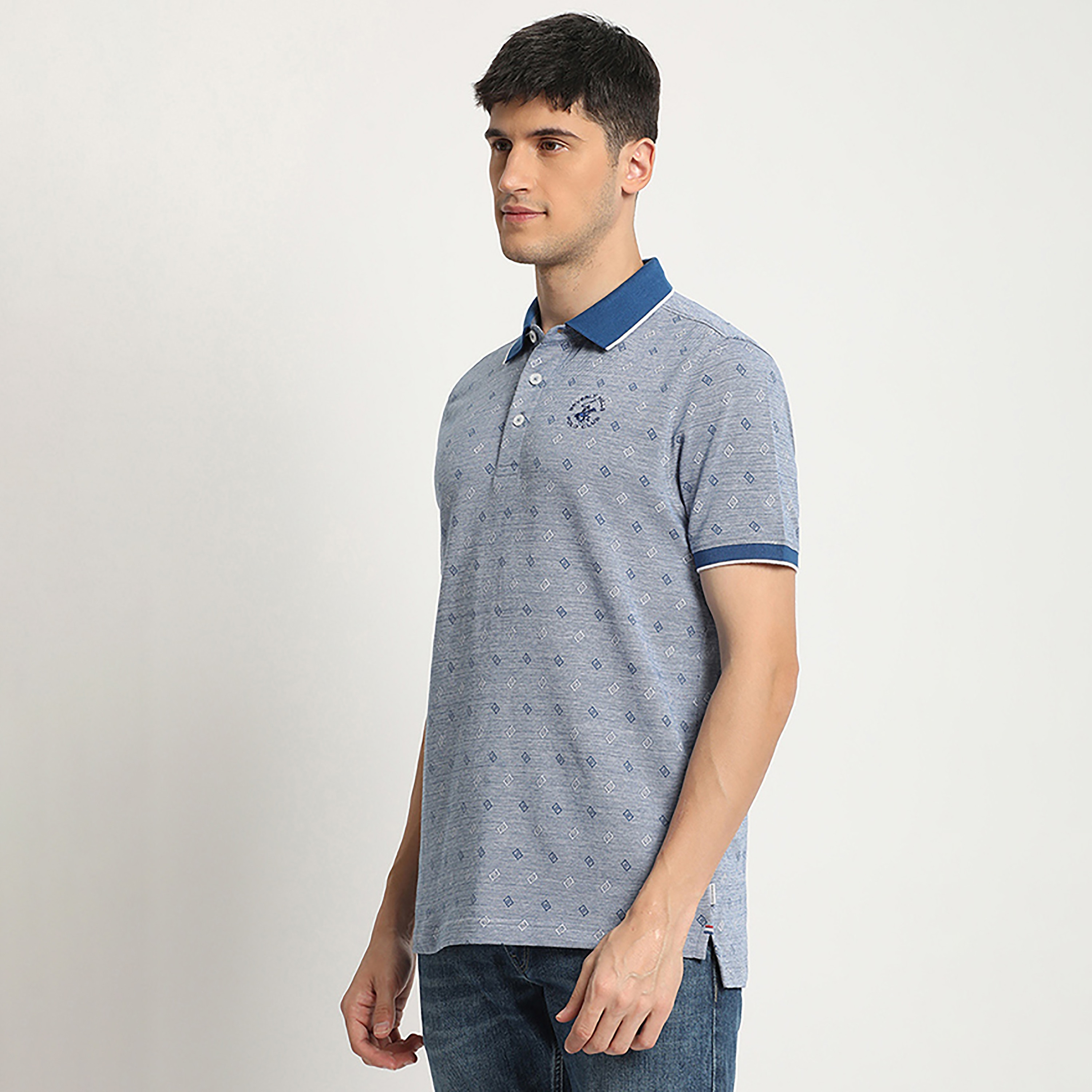 تي شيرت بولو من بيفرلي هيلز بولو كلوب بياقة على شكل وي وأكمام قصيرة-men-clothing-tshirtsandpolos-polos-image-2