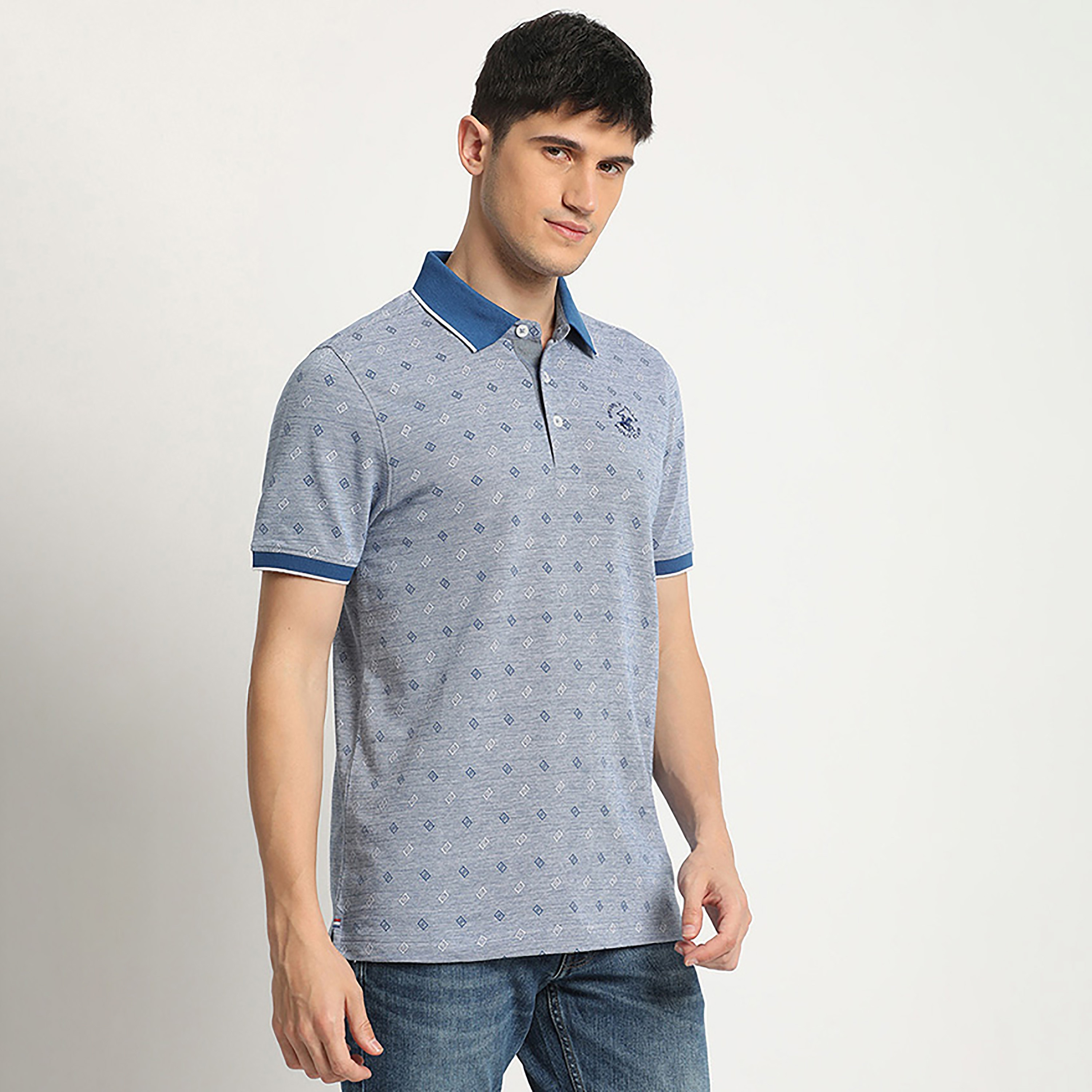 تي شيرت بولو من بيفرلي هيلز بولو كلوب بياقة على شكل وي وأكمام قصيرة-men-clothing-tshirtsandpolos-polos-image-3