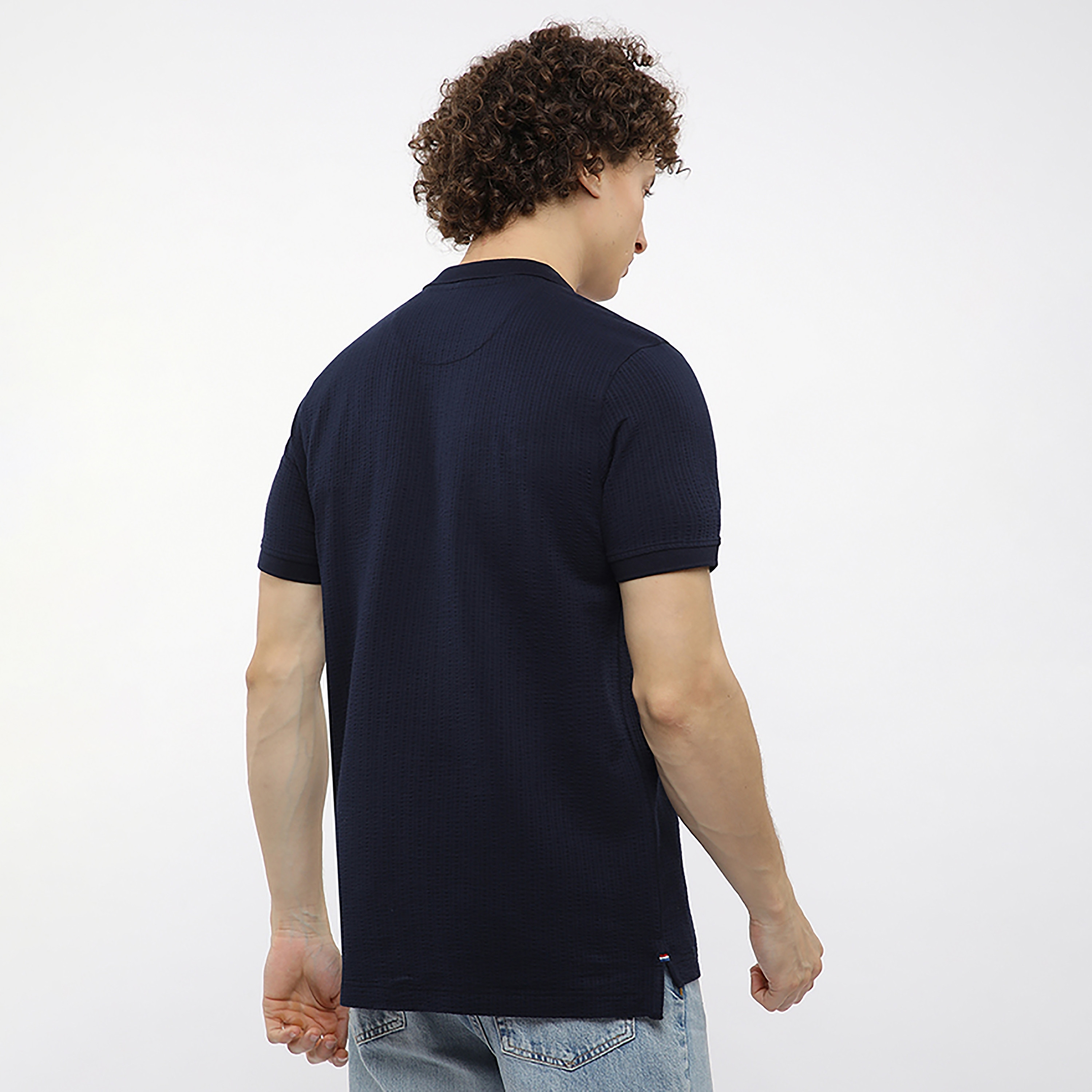 Beverly Hills Polo Club Textured Collared Short Sleeves Men's Polo T-Shirt-men-clothing-tshirtsandpolos-polos-image-4