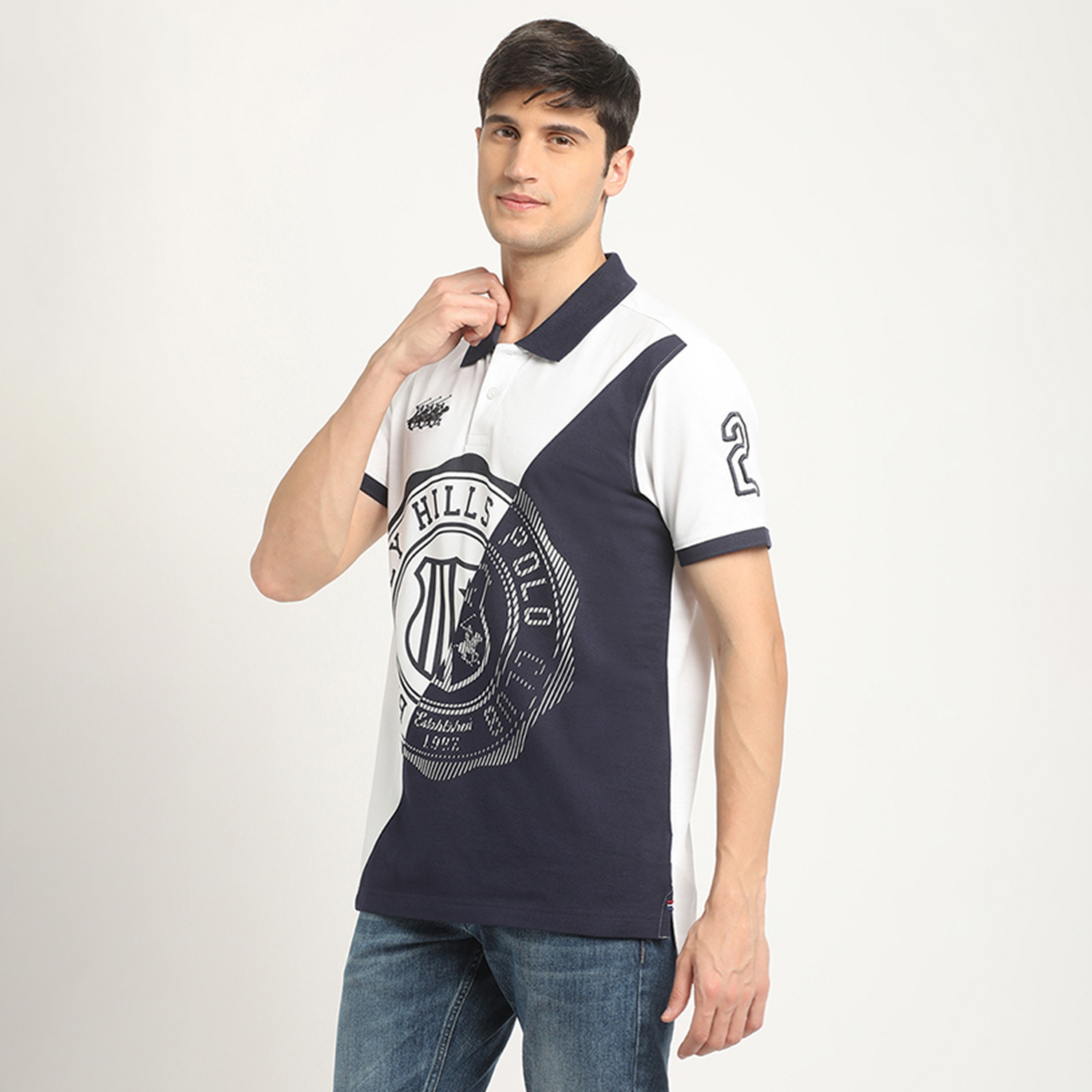 نادي بيفرلي هيلز للبولو بلون الياقة بأكمام قصيرة قميص بولو للرجال-men-clothing-tshirtsandpolos-polos-image-2