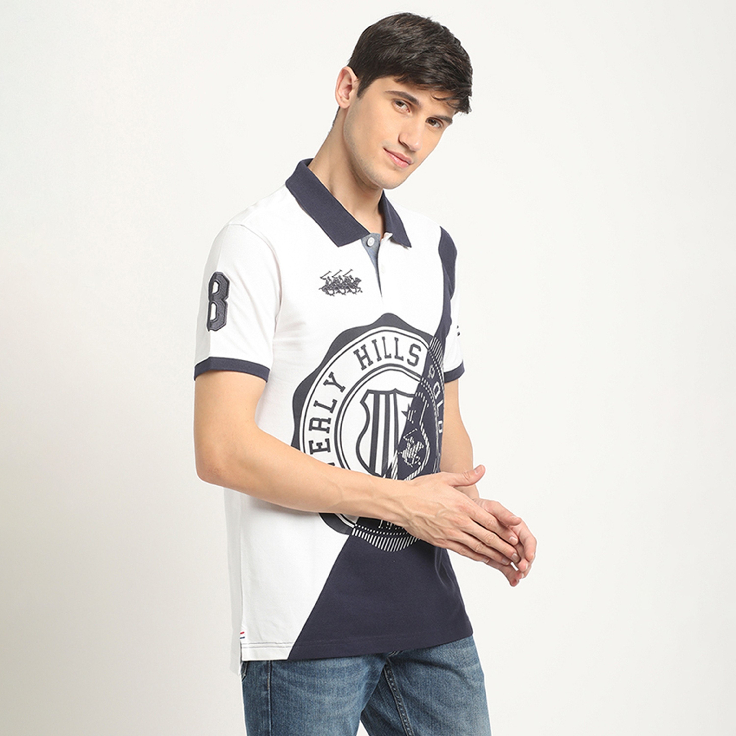 نادي بيفرلي هيلز للبولو بلون الياقة بأكمام قصيرة قميص بولو للرجال-men-clothing-tshirtsandpolos-polos-image-3
