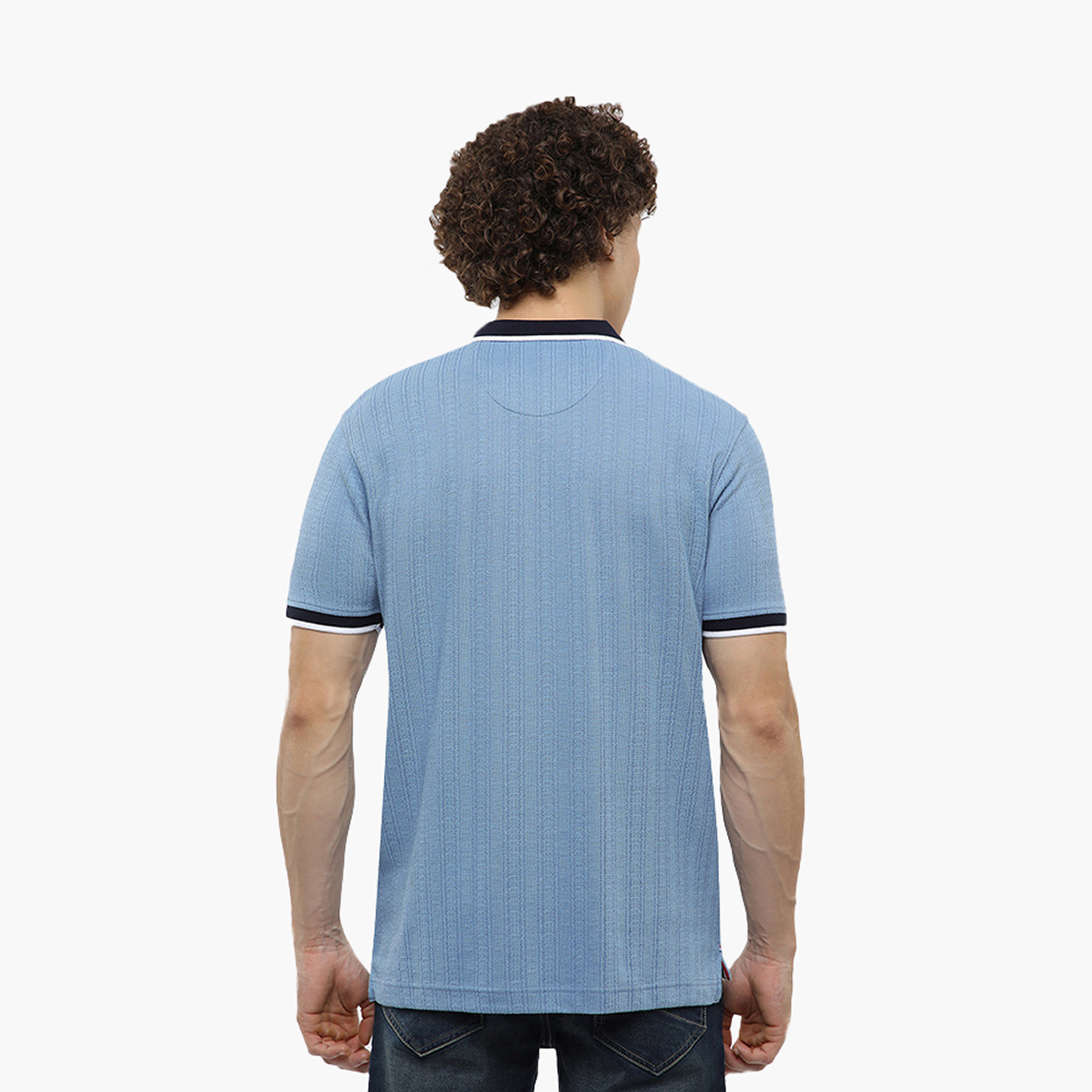 Beverly Hills Polo Club Textured Collared Short Sleeves Men's Polo T-Shirt-men-clothing-tshirtsandpolos-polos-image-4