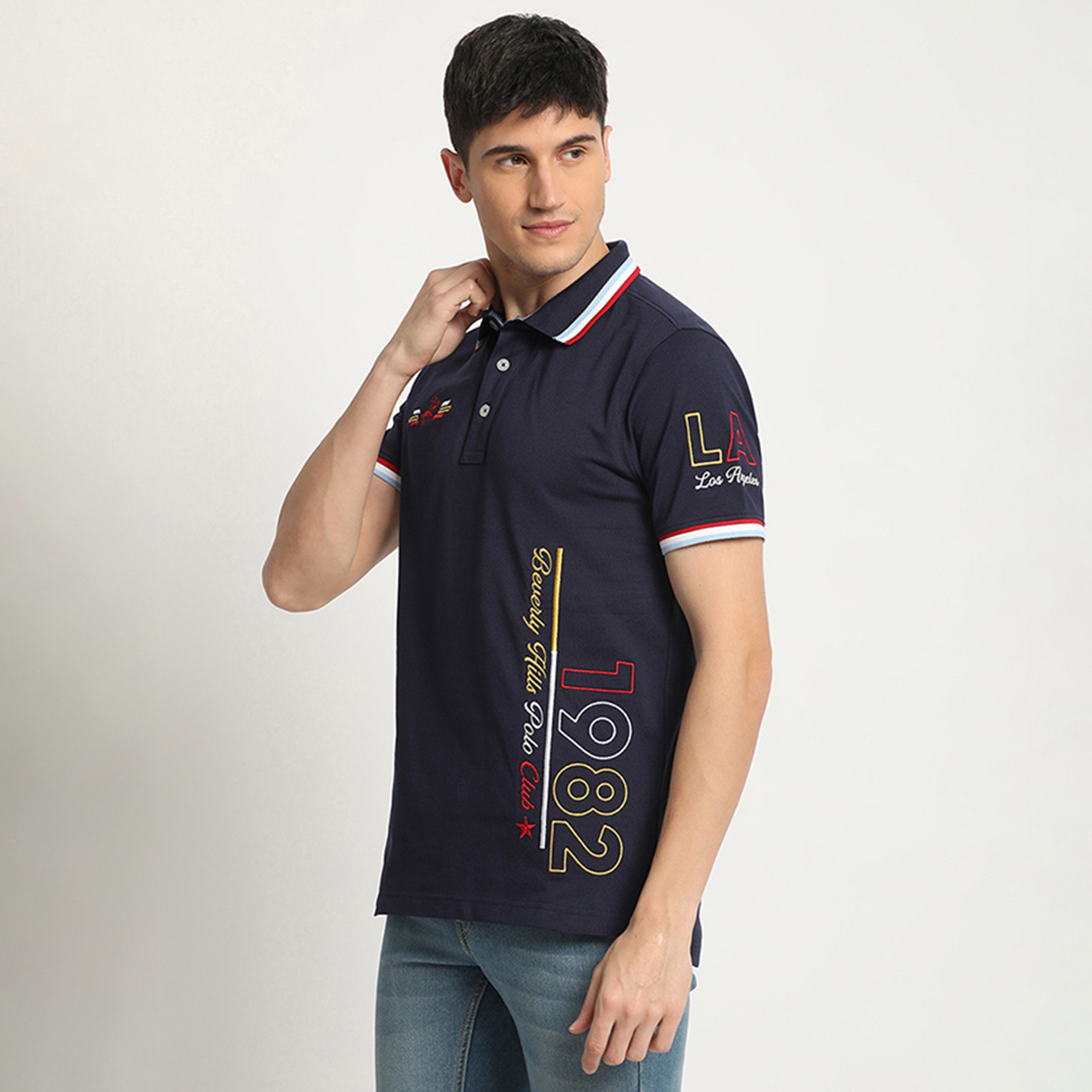 تي شيرت بولو من بيفرلي هيلز بولو كلوب بياقة وأكمام قصيرة مع شعار بمطرز-men-clothing-tshirtsandpolos-polos-image-2
