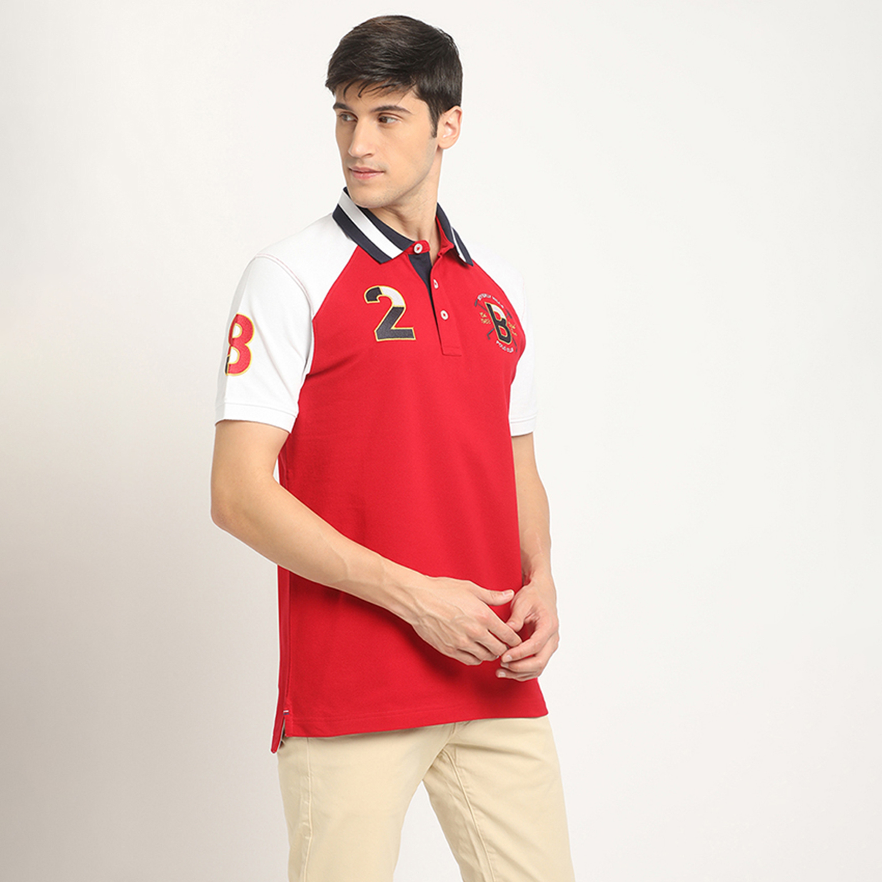 تي شيرت بولو من بيفرلي هيلز بولو كلوب وأكمام قصيرة مع كولور بلوك-men-clothing-tshirtsandpolos-polos-image-3