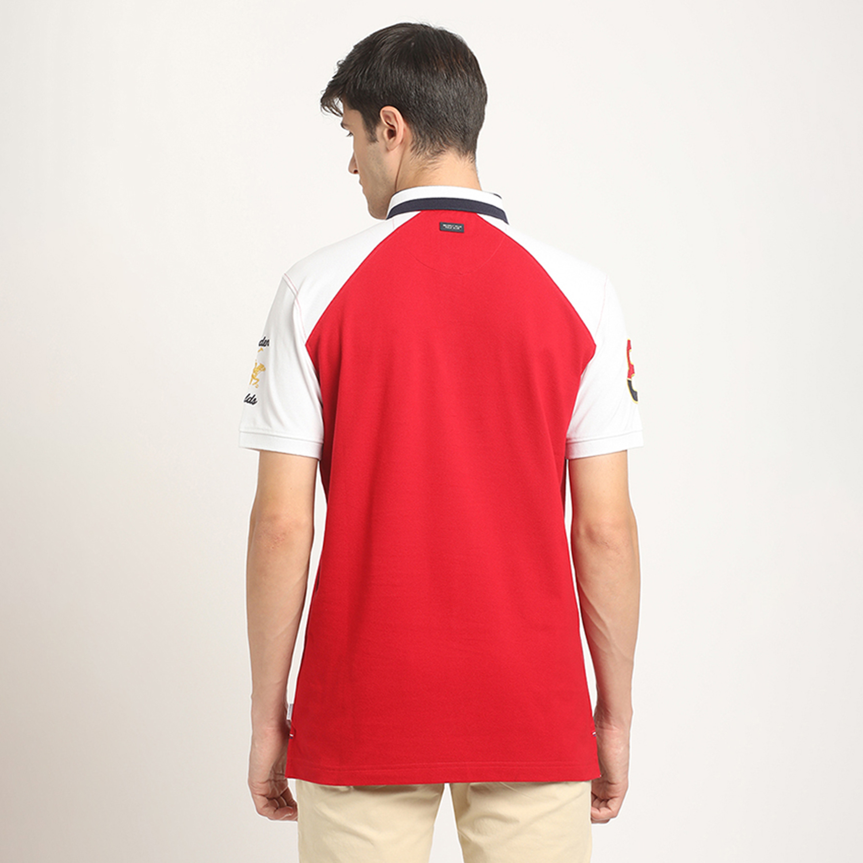 تي شيرت بولو من بيفرلي هيلز بولو كلوب وأكمام قصيرة مع كولور بلوك-men-clothing-tshirtsandpolos-polos-image-4
