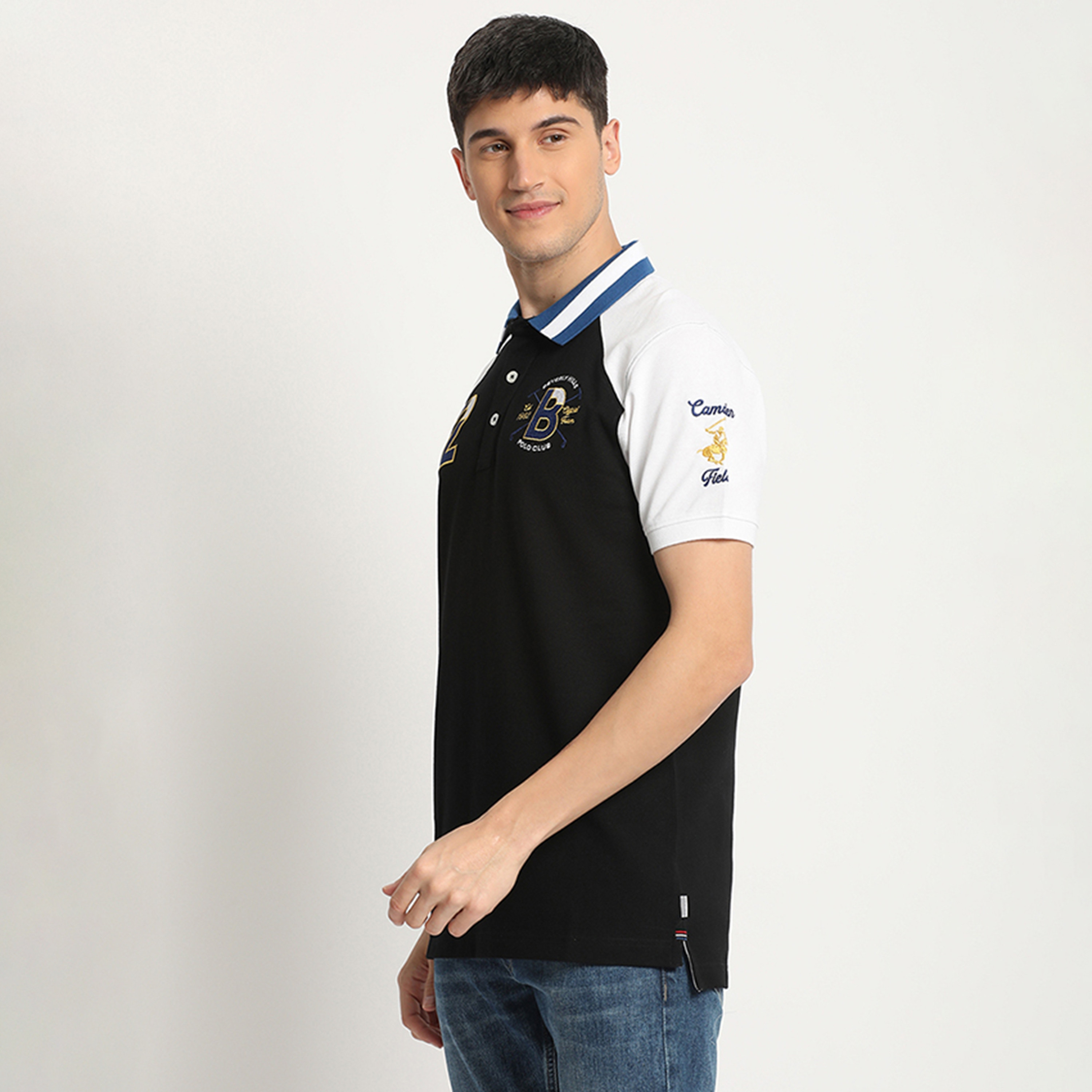 تي شيرت بولو من بيفرلي هيلز بولو كلوب وأكمام قصيرة مع كولور بلوك-men-clothing-tshirtsandpolos-polos-image-6