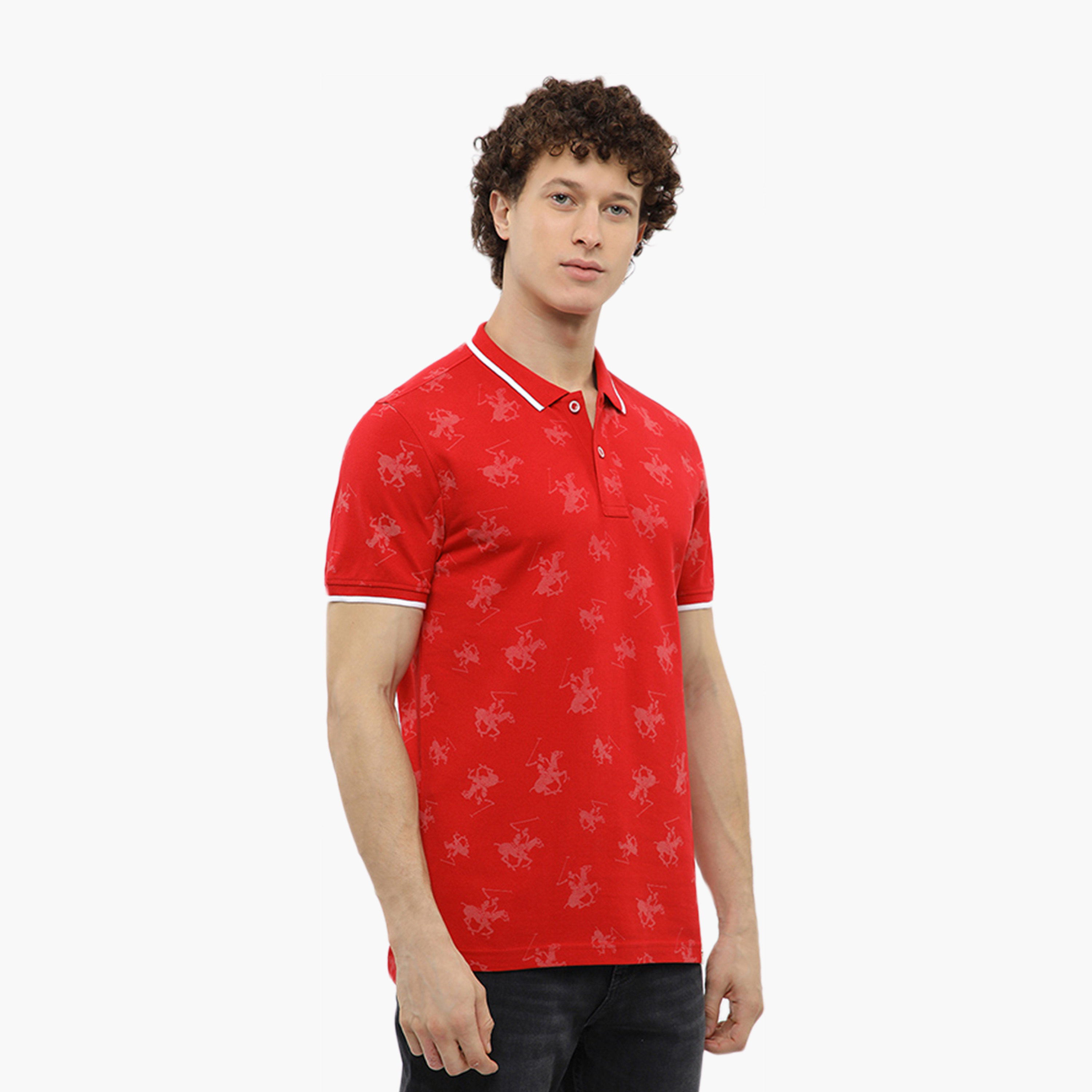 Beverly Hills Polo Club Logo Printed Collared Short Sleeves Men's Polo T-Shirt-men-clothing-tshirtsandpolos-polos-image-3