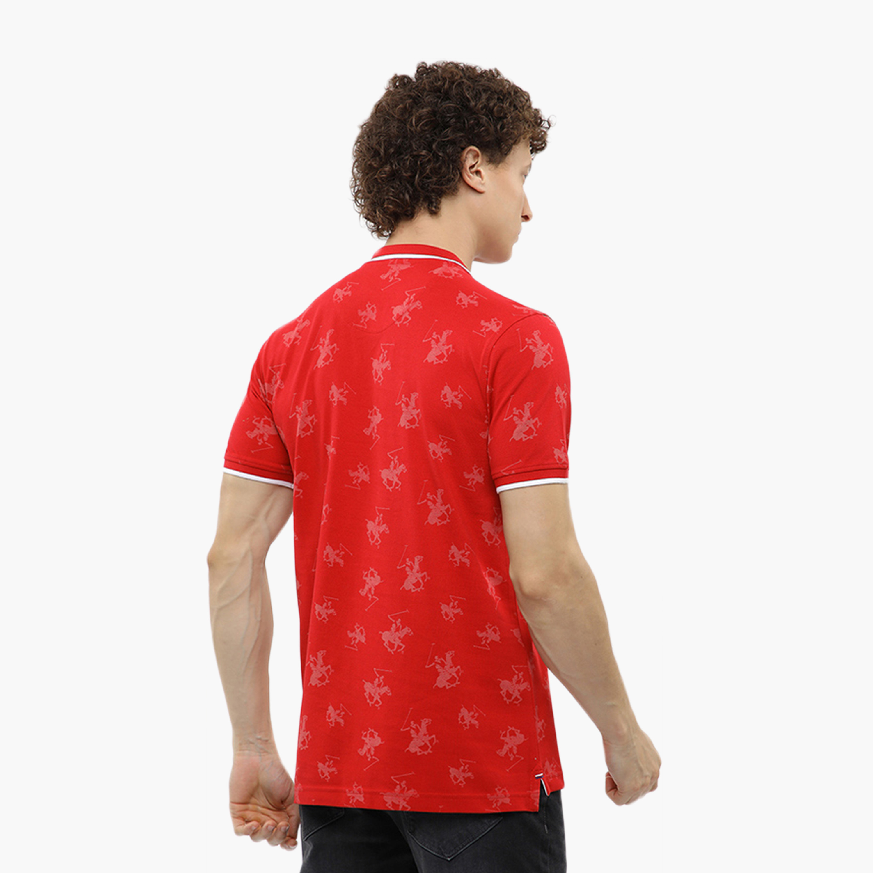 تيشيرت بولو رجالي مطبوع عليه شعار بأكمام قصيرة من بيفرلي هيلز بولو كلوب-men-clothing-tshirtsandpolos-polos-image-4