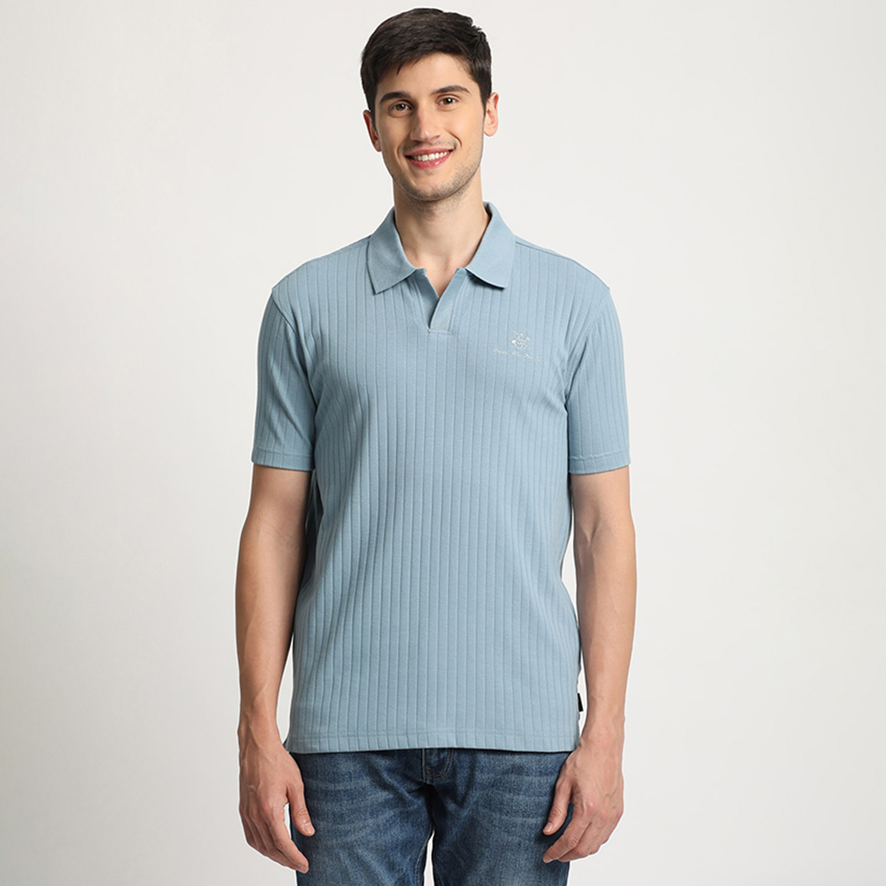 تي شيرت بولو من بيفرلي هيلز بولو كلوب وأكمام قصيرة مع نيدل أوت-men-clothing-tshirtsandpolos-polos-image-5