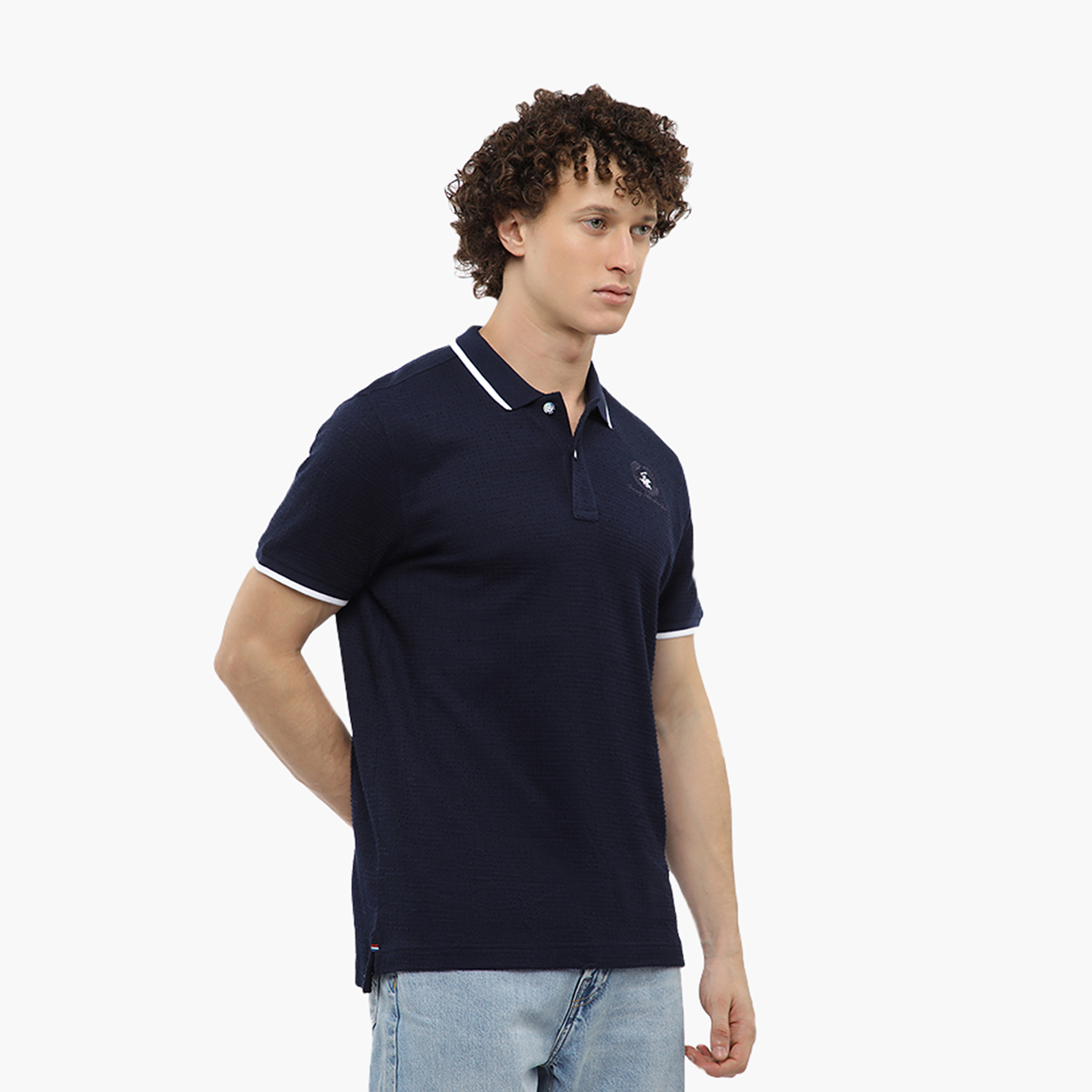 Beverly Hills Polo Club Plain Collared Short Sleeves Men's Polo T-Shirt-men-clothing-tshirtsandpolos-polos-image-2