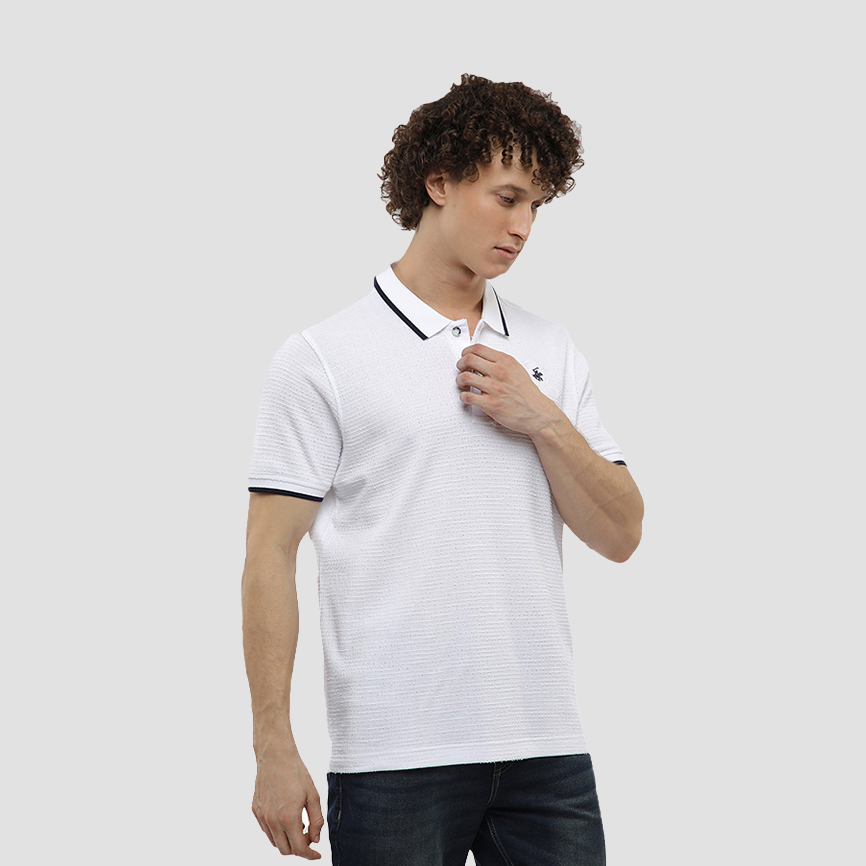تي شيرت بولو رجالي سادة بأكمام قصيرة وياقة من بيفرلي هيلز بولو كلوب-men-clothing-tshirtsandpolos-polos-image-7