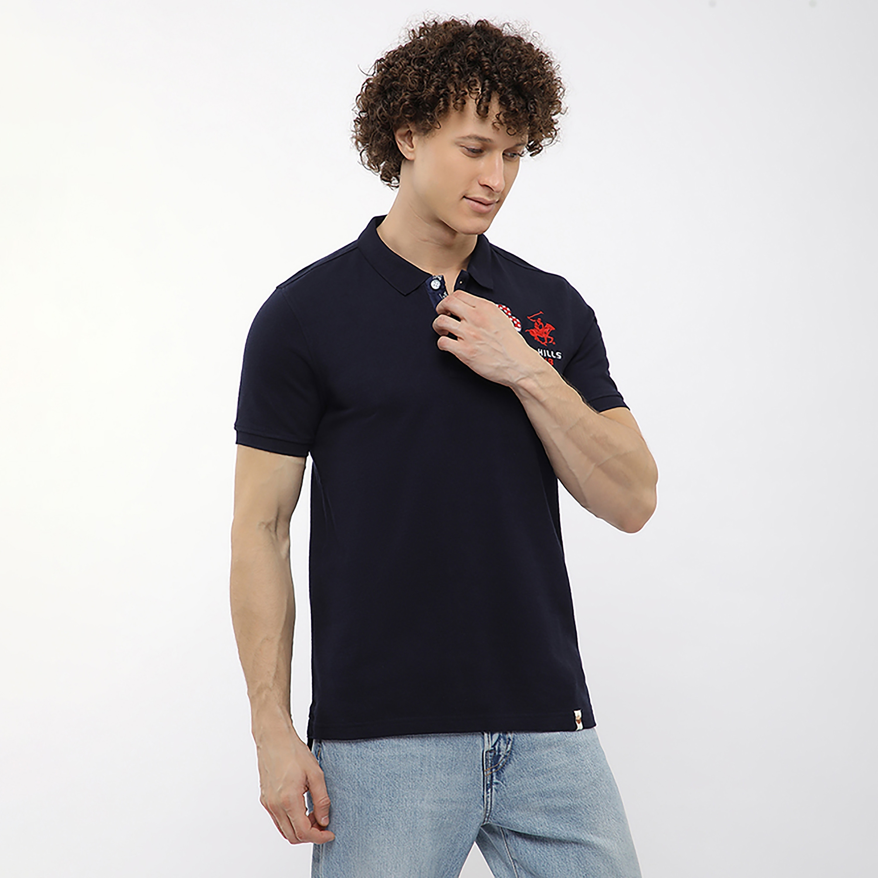 Beverly Hills Polo Club Embroidered Logo Collared Short Sleeves Men's Polo T-Shirt-men-clothing-tshirtsandpolos-polos-image-3