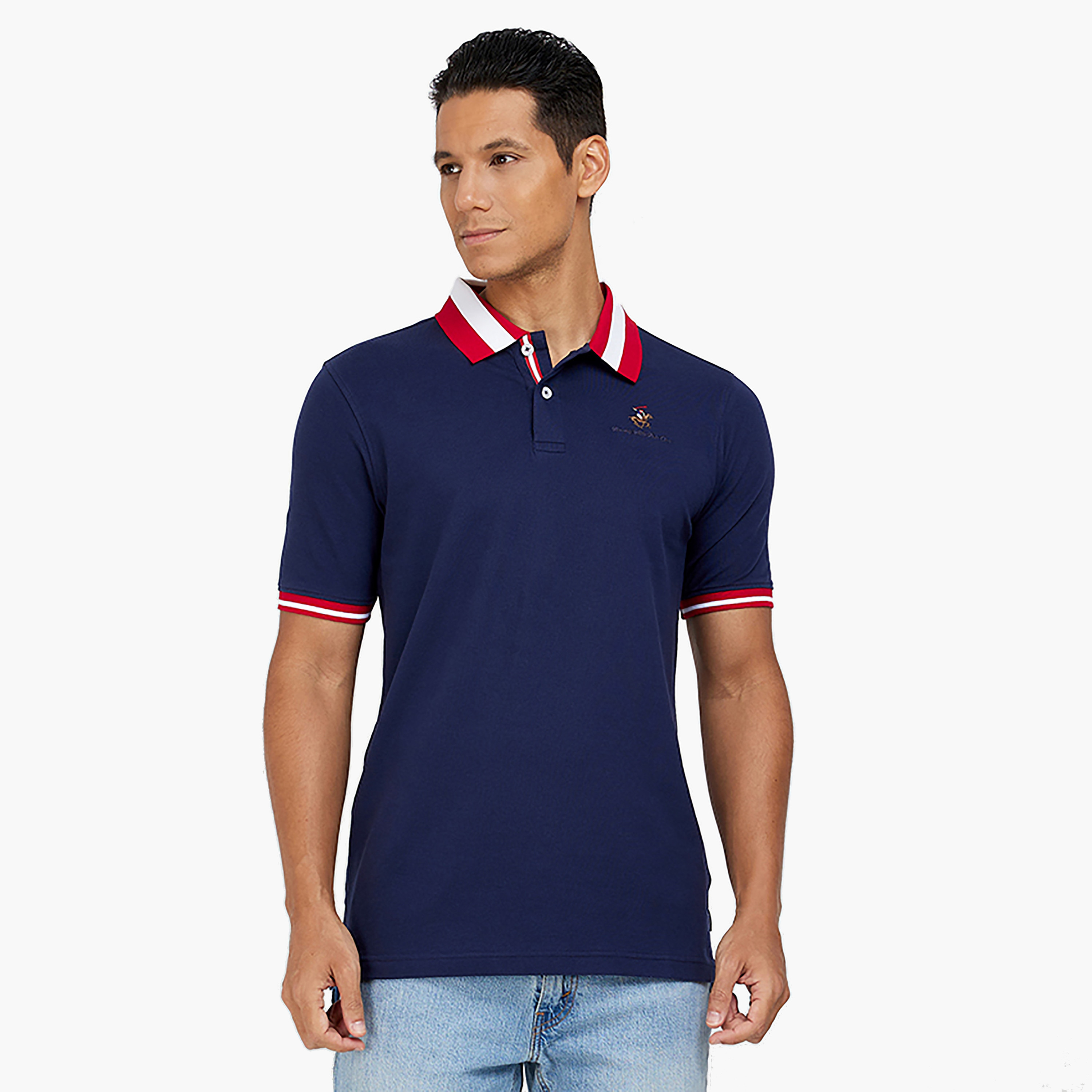 Beverly Hills Polo Club Plain Collared Short Sleeves Men's Polo T-Shirt-men-clothing-tshirtsandpolos-polos-image-1