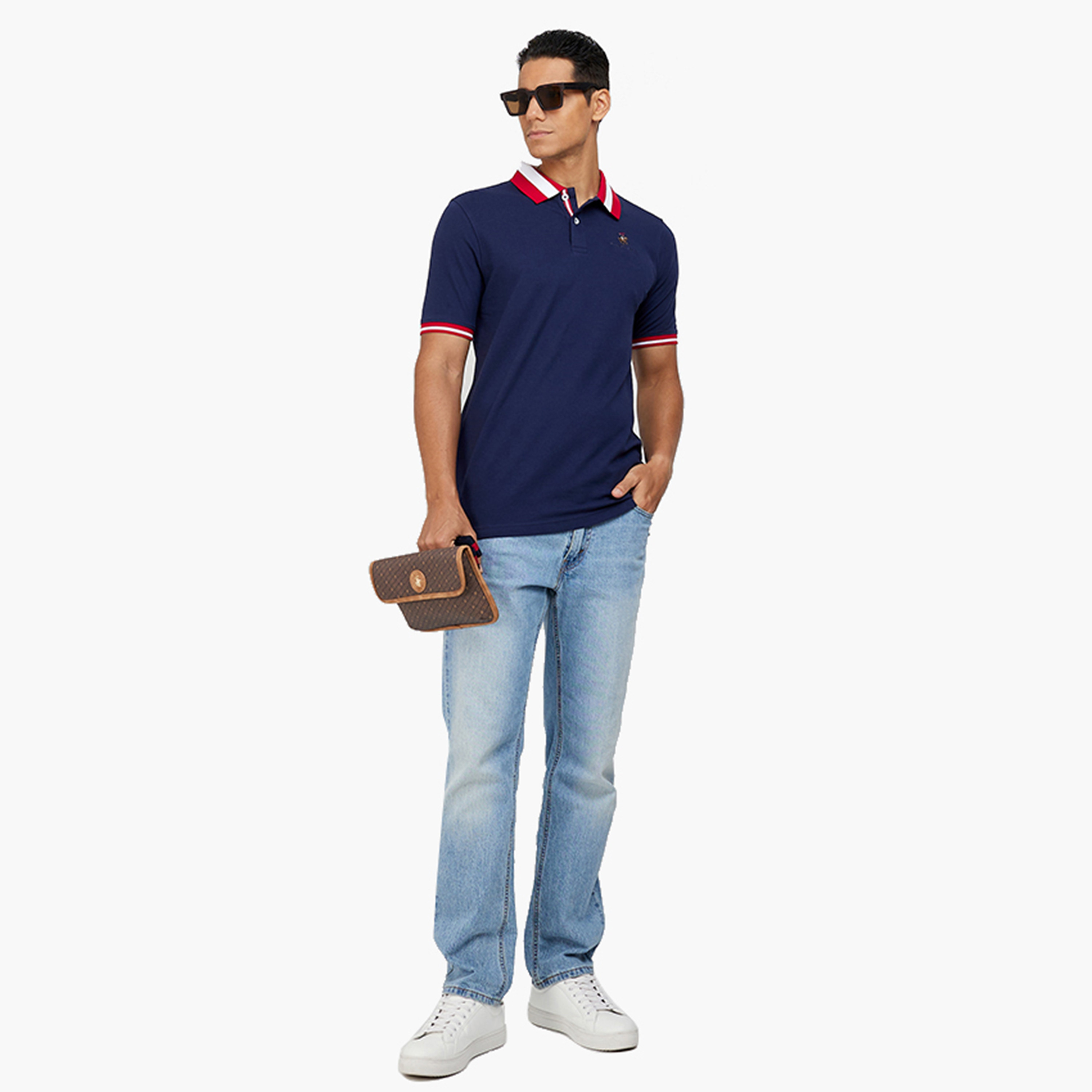 تي شيرت بولو رجالي سادة بأكمام قصيرة وياقة من بيفرلي هيلز بولو كلوب-men-clothing-tshirtsandpolos-polos-image-2
