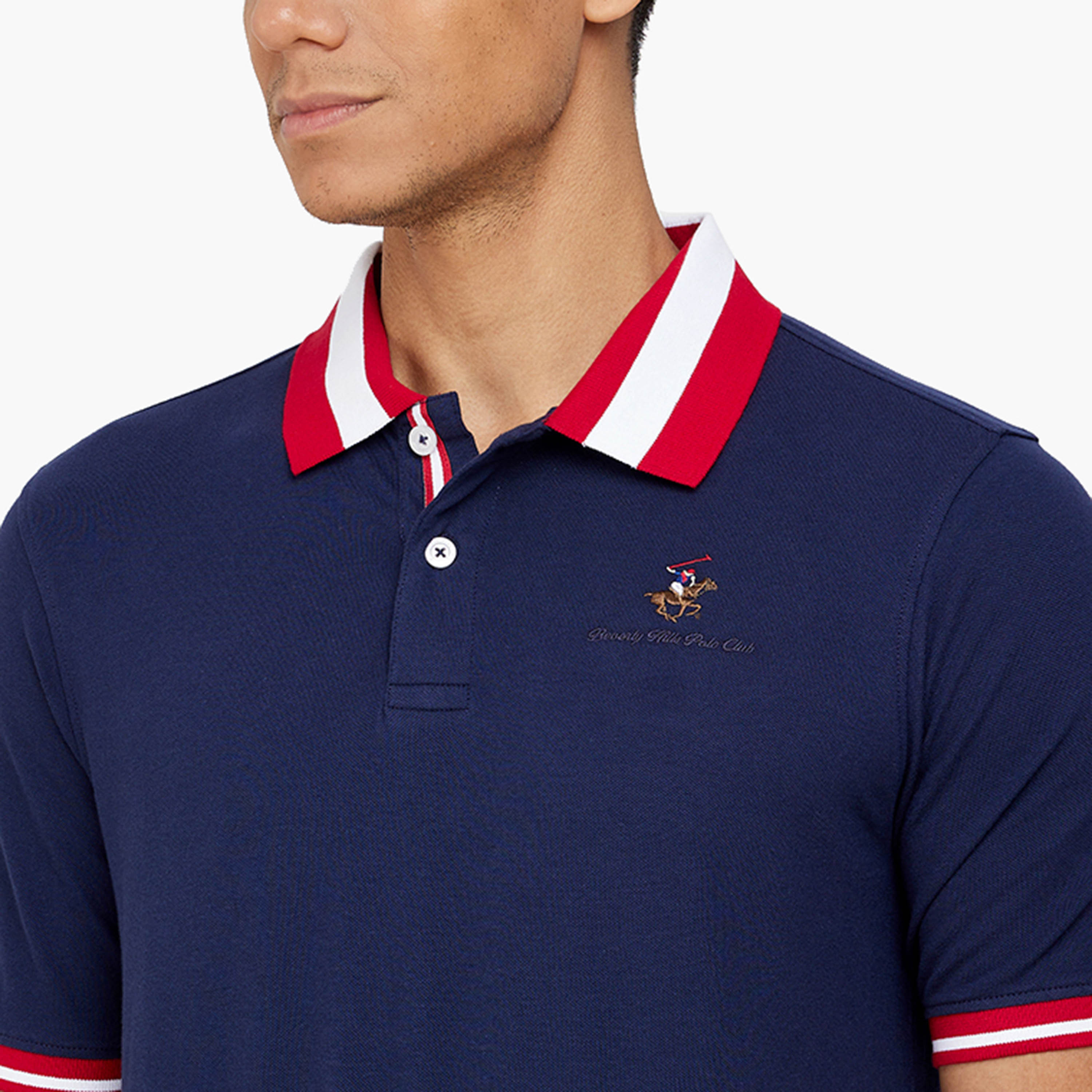 تي شيرت بولو رجالي سادة بأكمام قصيرة وياقة من بيفرلي هيلز بولو كلوب-men-clothing-tshirtsandpolos-polos-image-3