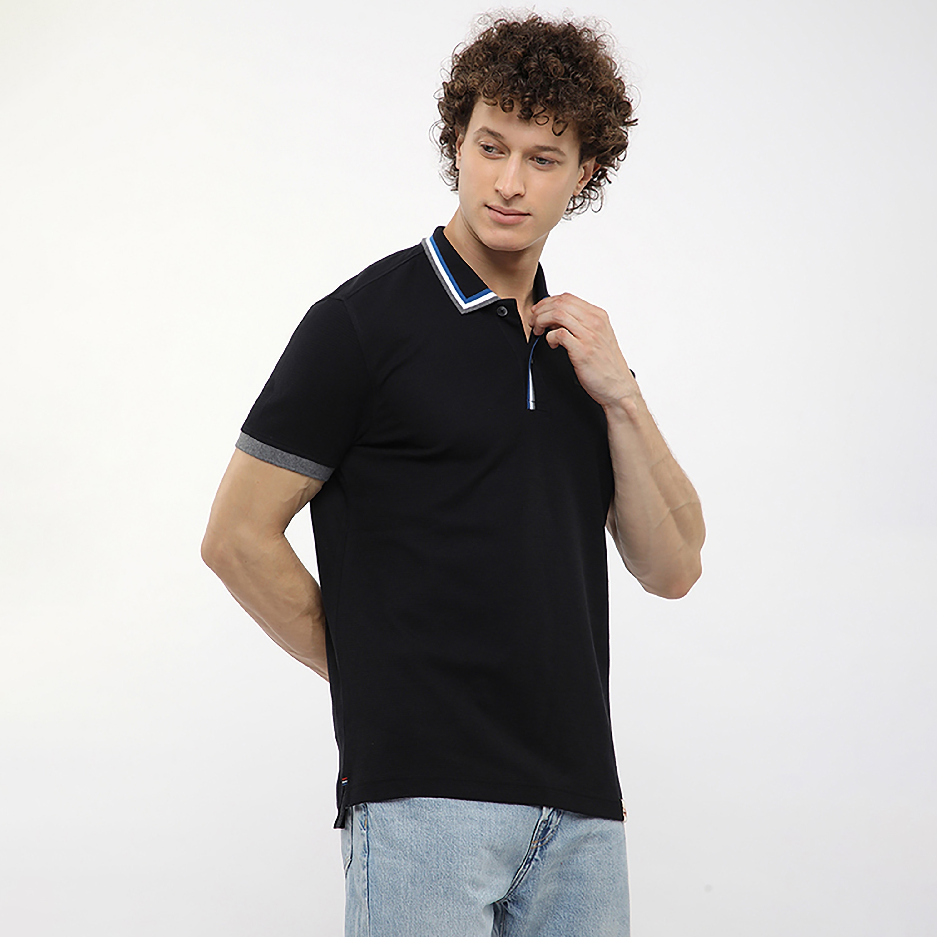 تي شيرت بولو رجالي سادة بأكمام قصيرة وياقة من بيفرلي هيلز بولو كلوب-men-clothing-tshirtsandpolos-polos-image-3