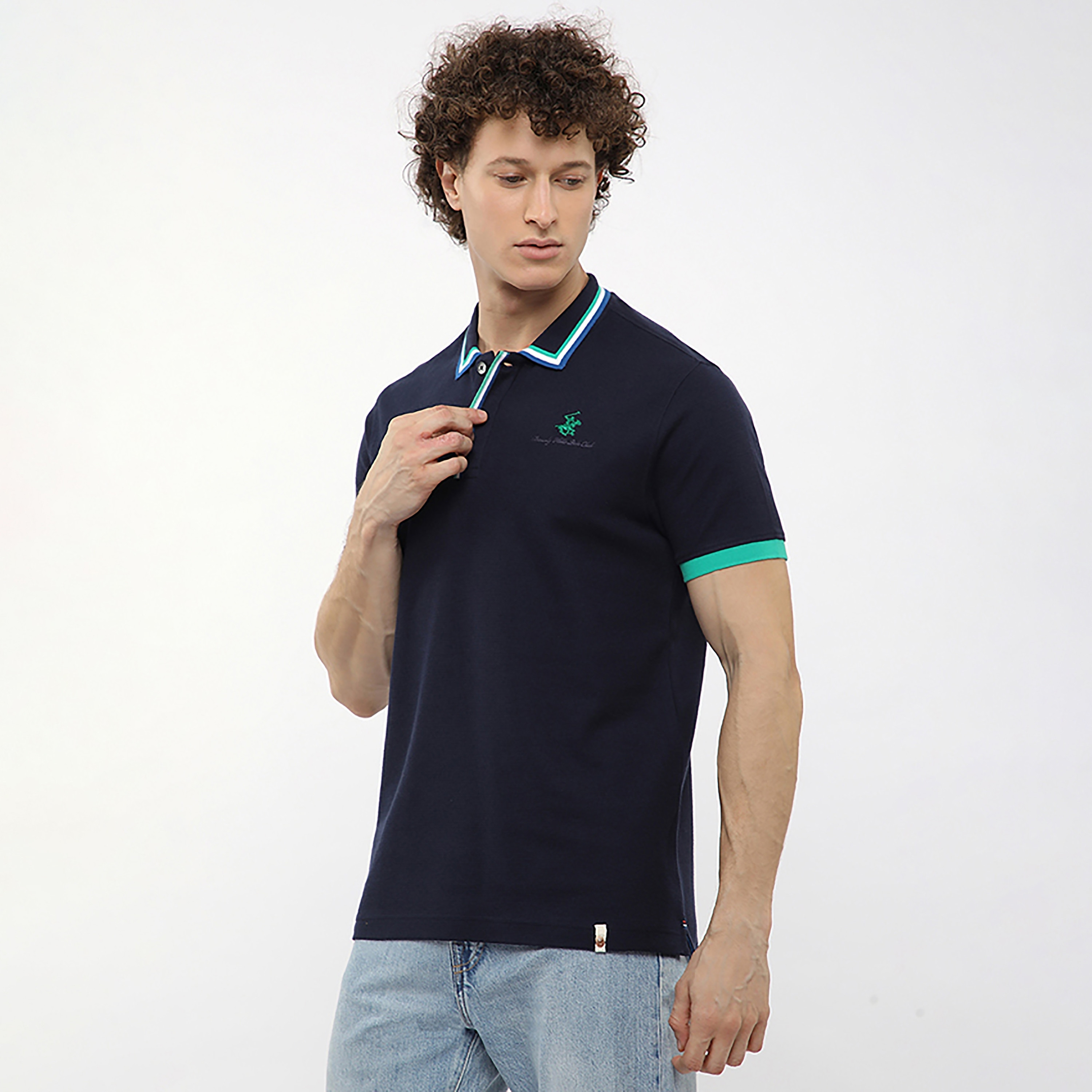Beverly Hills Polo Club Plain Collared Short Sleeves Men's Polo T-Shirt-men-clothing-tshirtsandpolos-polos-image-2