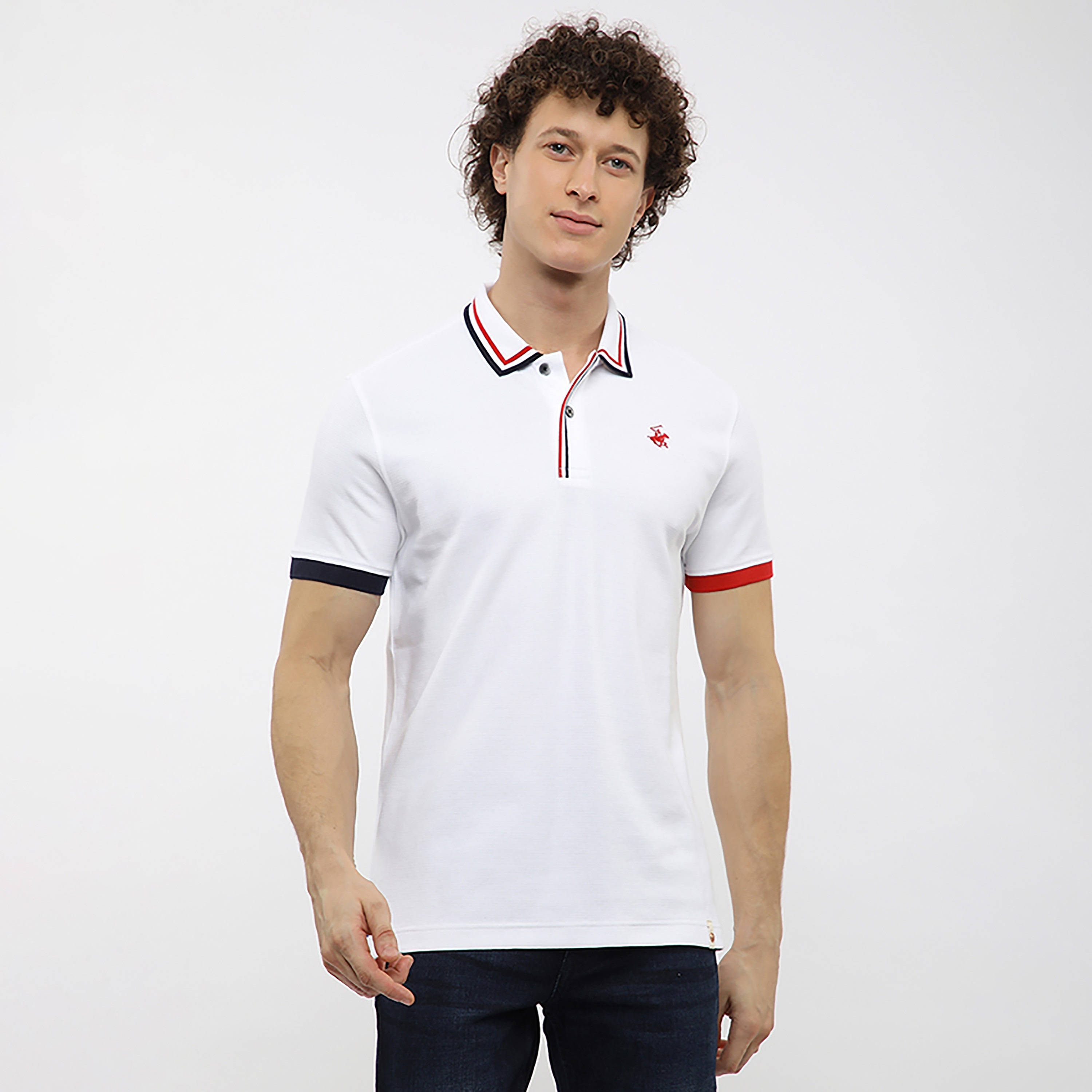 تي شيرت بولو رجالي سادة بأكمام قصيرة وياقة من بيفرلي هيلز بولو كلوب-men-clothing-tshirtsandpolos-polos-image-11