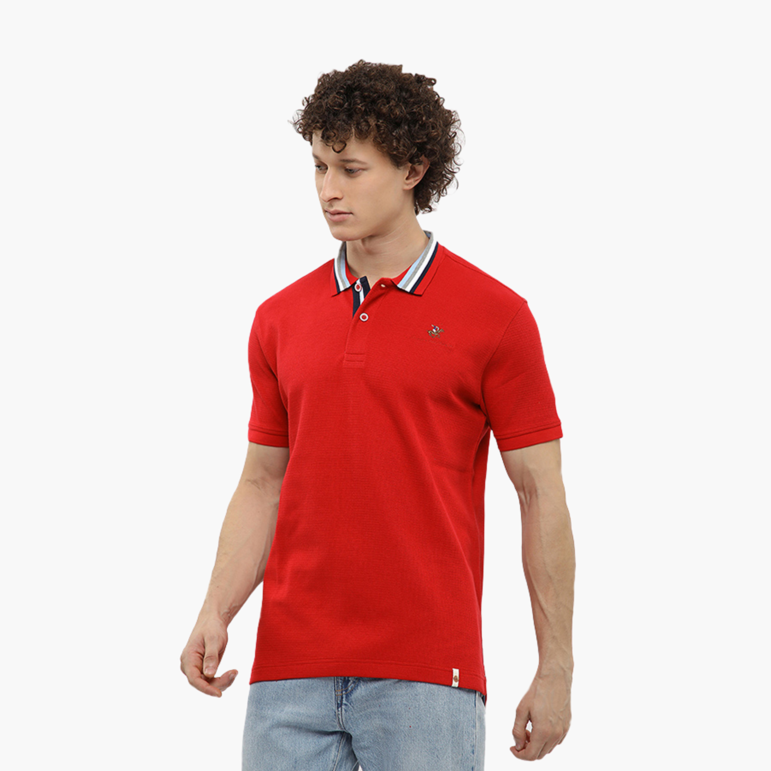 تي شيرت بولو رجالي سادة بأكمام قصيرة وياقة من بيفرلي هيلز بولو كلوب-men-clothing-tshirtsandpolos-polos-image-2