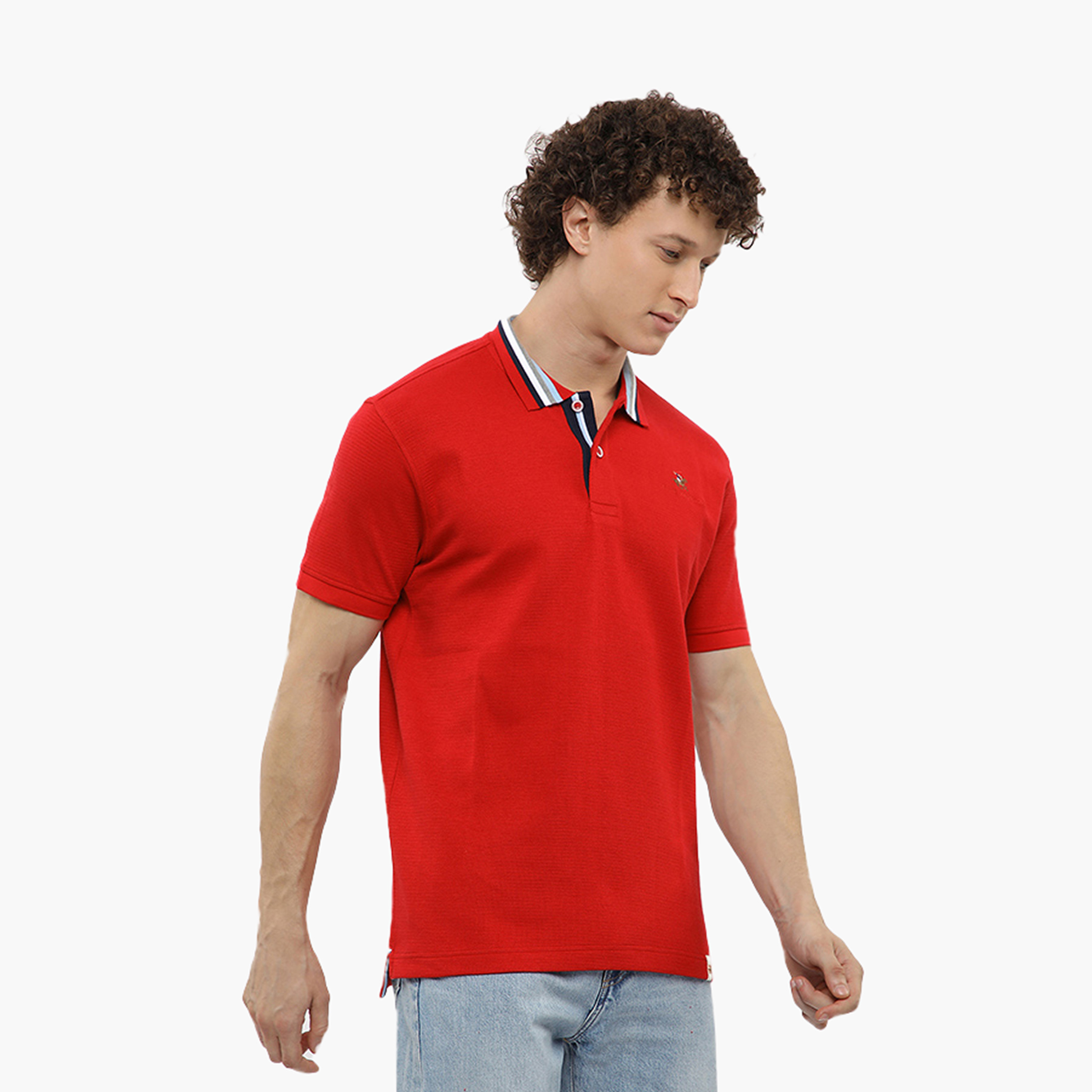 تي شيرت بولو رجالي سادة بأكمام قصيرة وياقة من بيفرلي هيلز بولو كلوب-men-clothing-tshirtsandpolos-polos-image-3