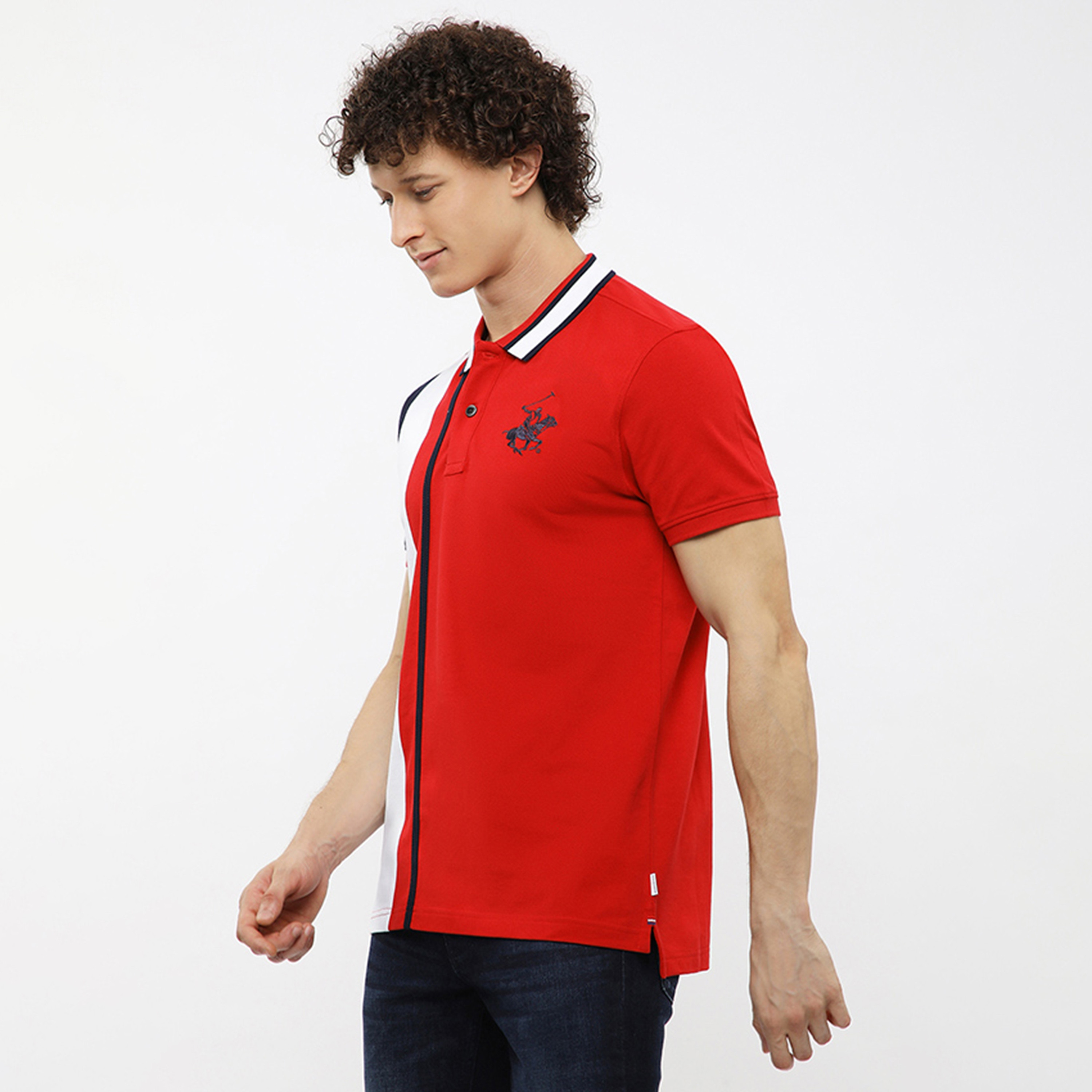 Beverly Hills Polo Club Striped Collared Short Sleeves Men's Polo T-Shirt-men-clothing-tshirtsandpolos-polos-image-2