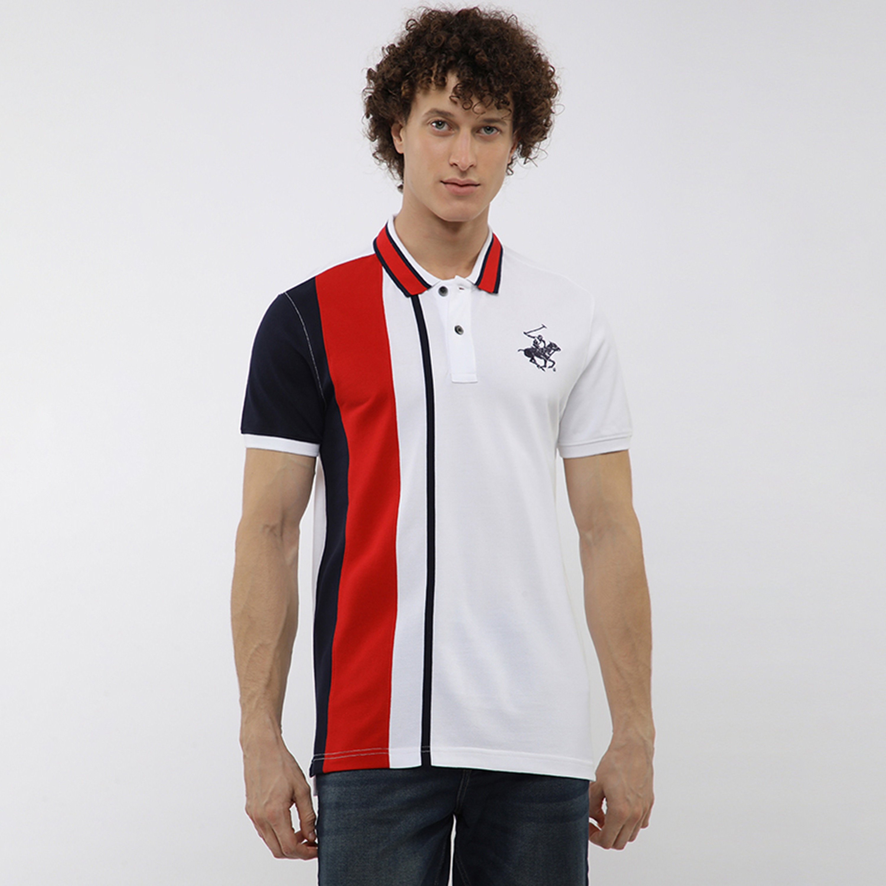 Beverly Hills Polo Club Striped Collared Short Sleeves Men's Polo T-Shirt-men-clothing-tshirtsandpolos-polos-image-5