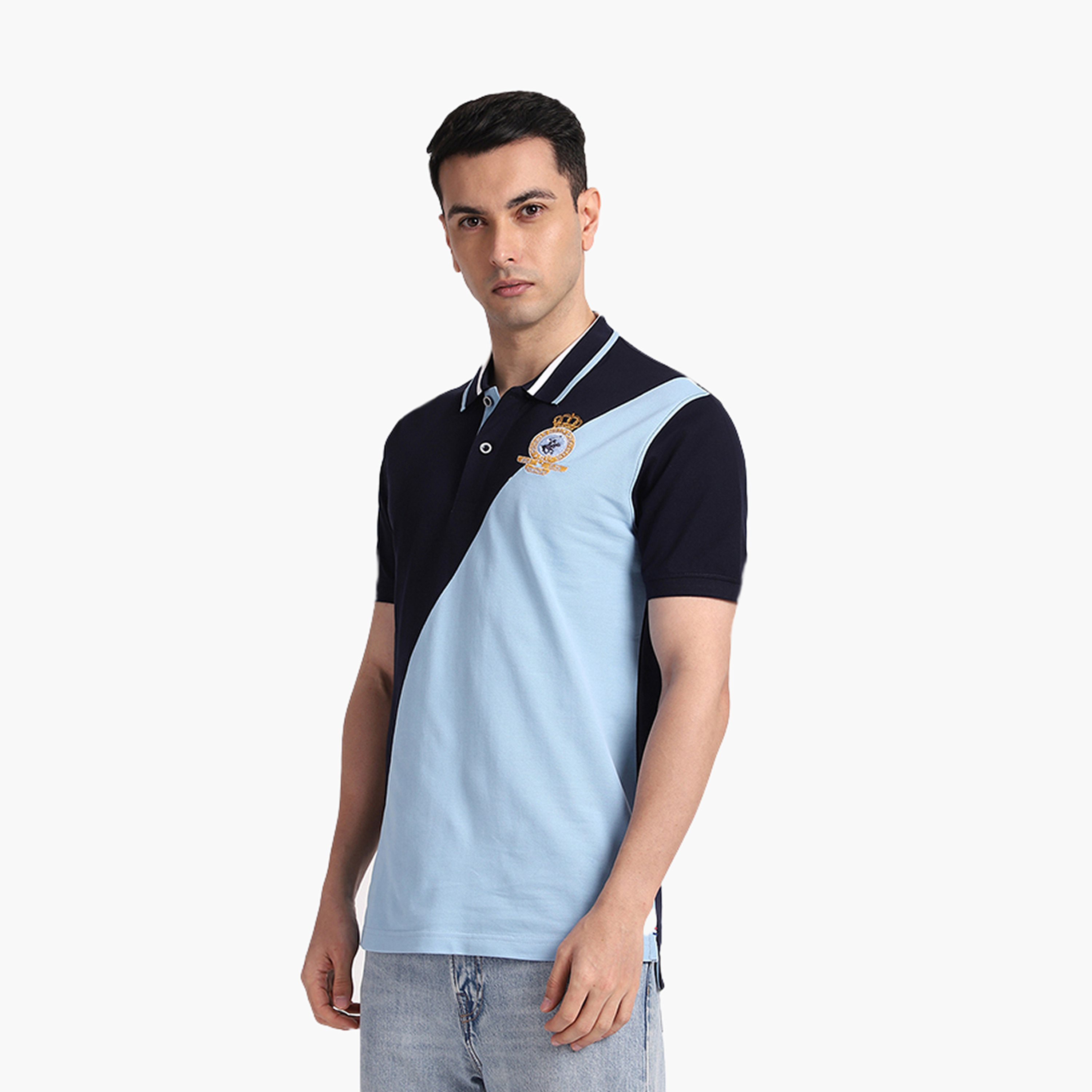 تي شيرت بولو رجالي بأكمام قصيرة وياقة بألوان متعددة من بيفرلي هيلز بولو كلوب-men-clothing-tshirtsandpolos-polos-image-2
