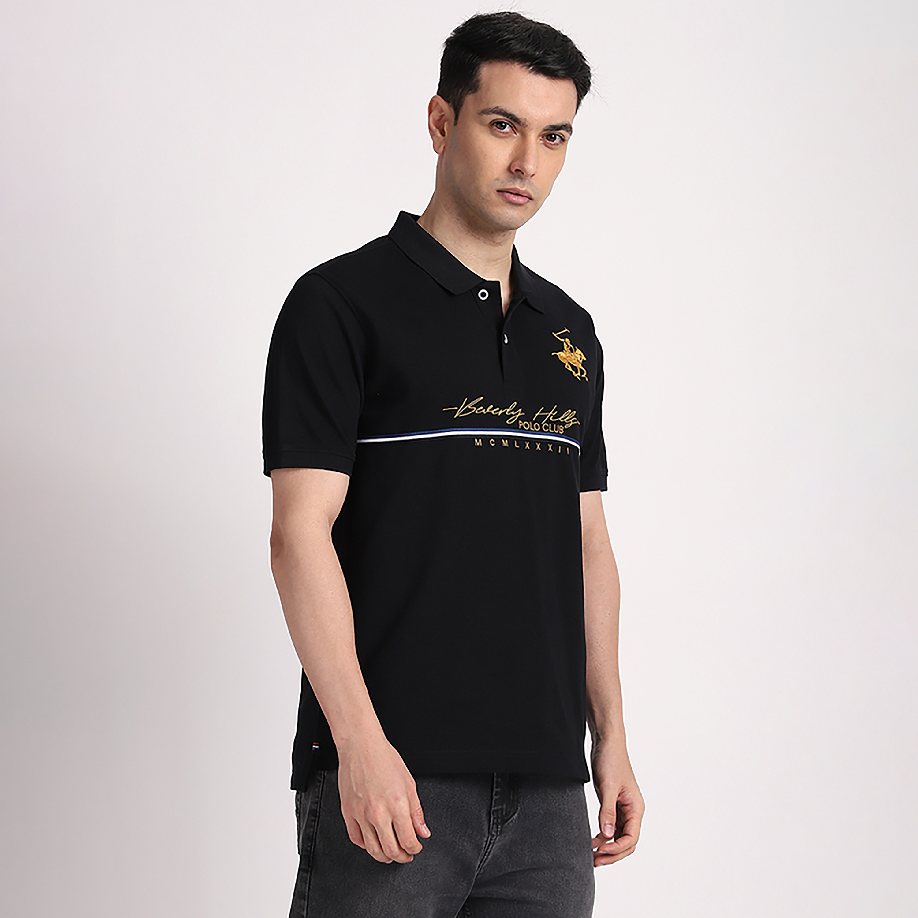 تي شيرت بولو رجالي بأكمام قصيرة وياقة مطرزة من بيفرلي هيلز بولو كلوب-men-clothing-tshirtsandpolos-polos-image-11