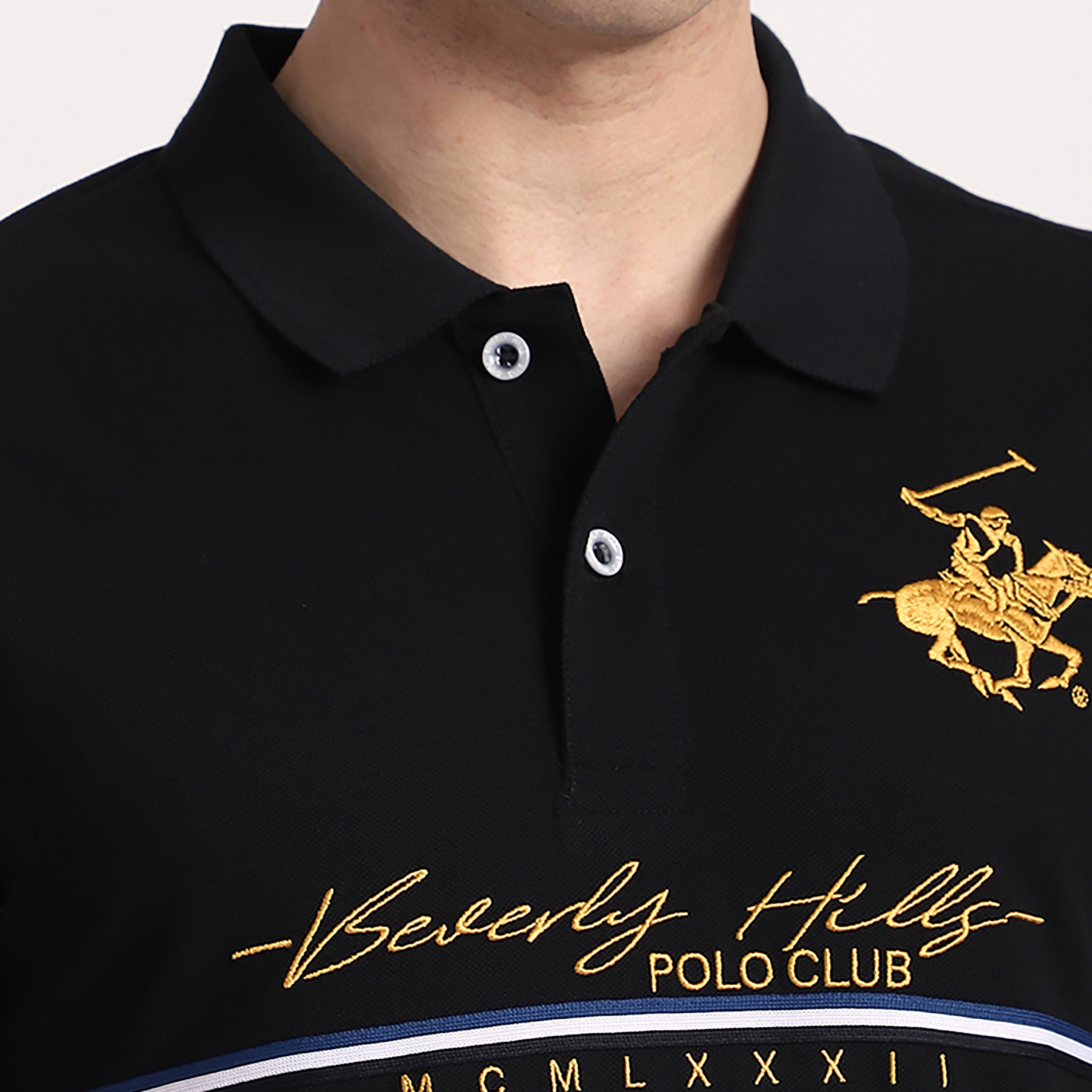 تي شيرت بولو رجالي بأكمام قصيرة وياقة مطرزة من بيفرلي هيلز بولو كلوب-men-clothing-tshirtsandpolos-polos-image-13