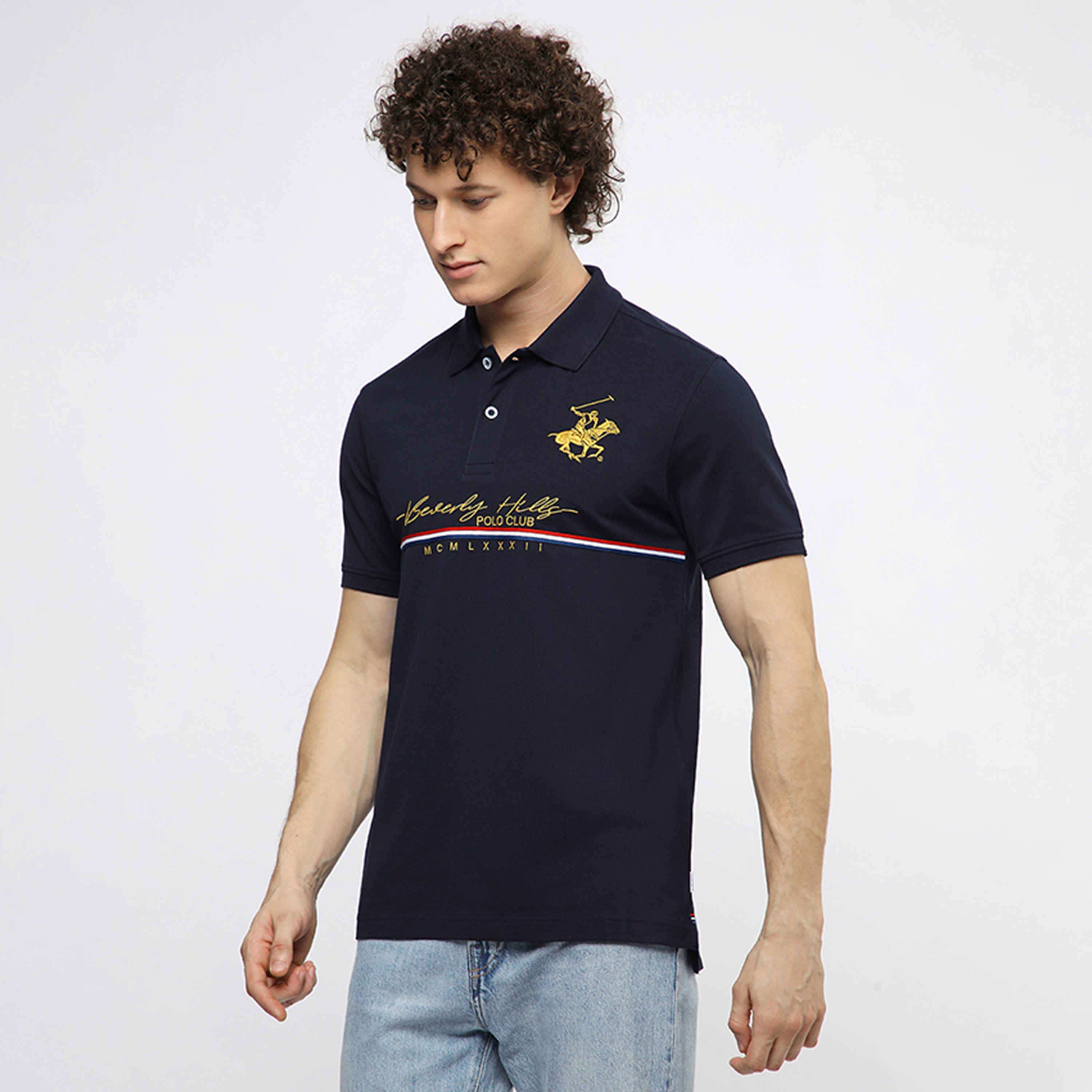 Beverly Hills Polo Club Embroidered Collared Short Sleeves Men's Polo T-Shirt-men-clothing-tshirtsandpolos-polos-image-2