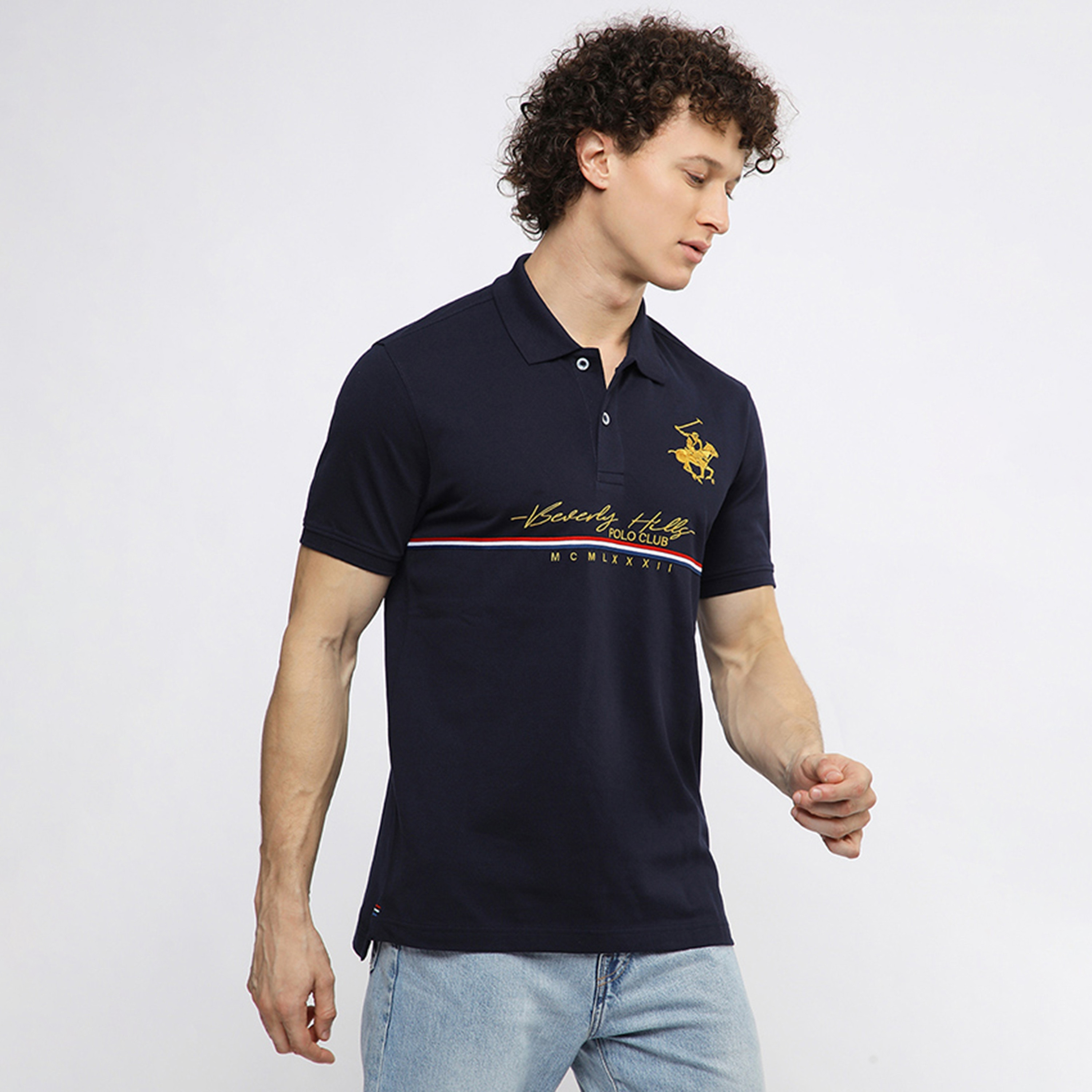 Beverly Hills Polo Club Embroidered Collared Short Sleeves Men's Polo T-Shirt-men-clothing-tshirtsandpolos-polos-image-3