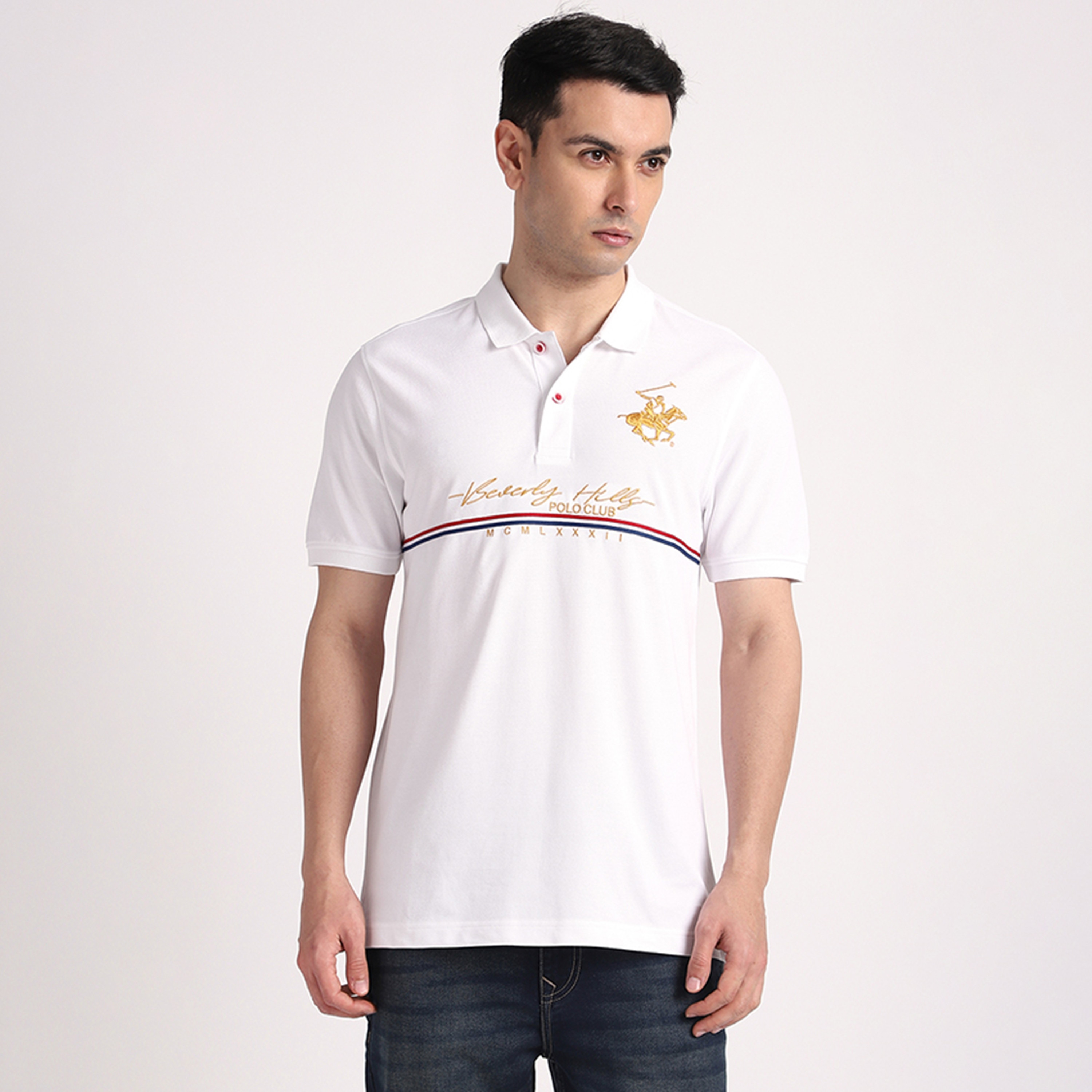 تي شيرت بولو رجالي بأكمام قصيرة وياقة مطرزة من بيفرلي هيلز بولو كلوب-men-clothing-tshirtsandpolos-polos-image-5