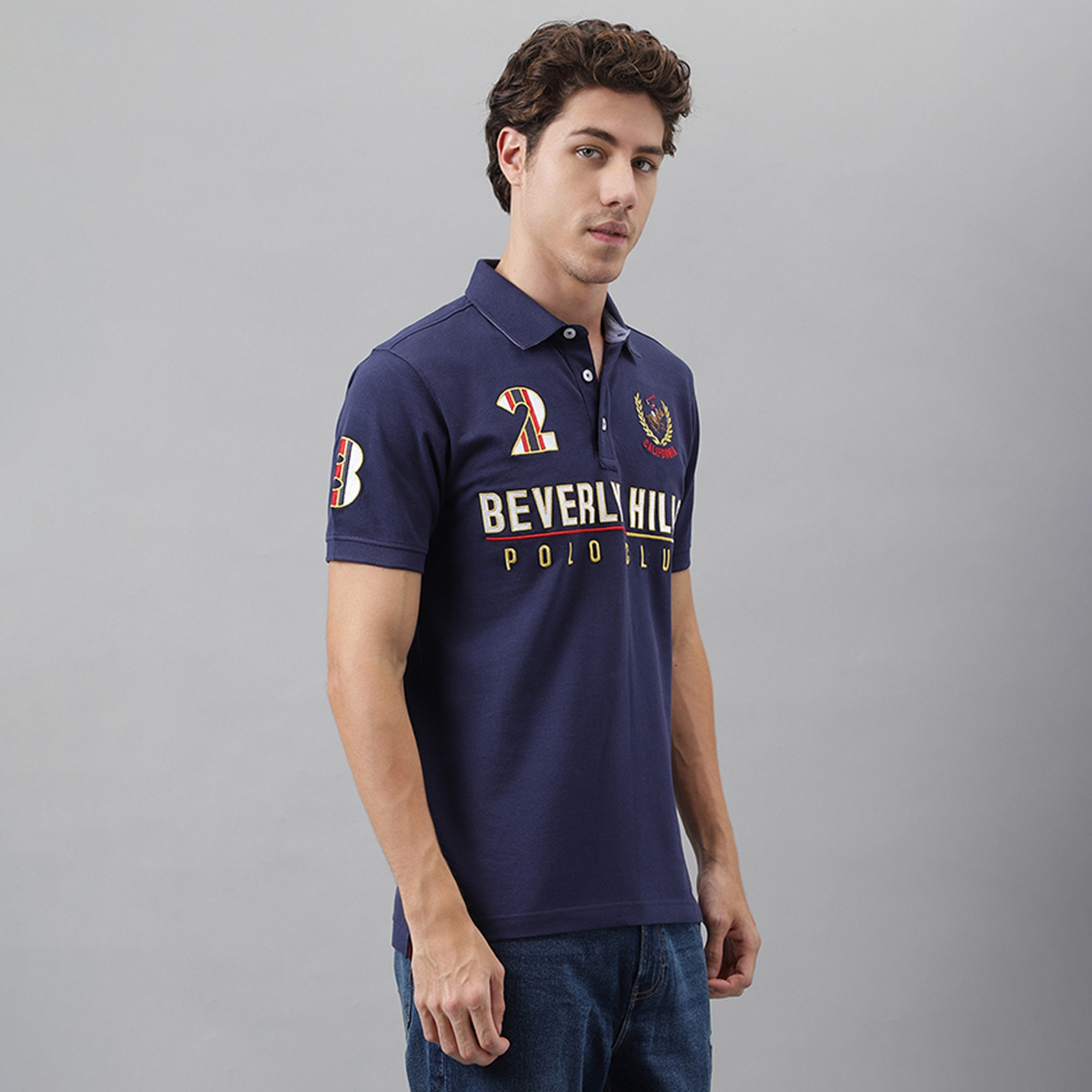 Beverly Hills Polo Club Logo Print Collared Short Sleeves Men's Polo T-Shirt-men-clothing-tshirtsandpolos-polos-image-3