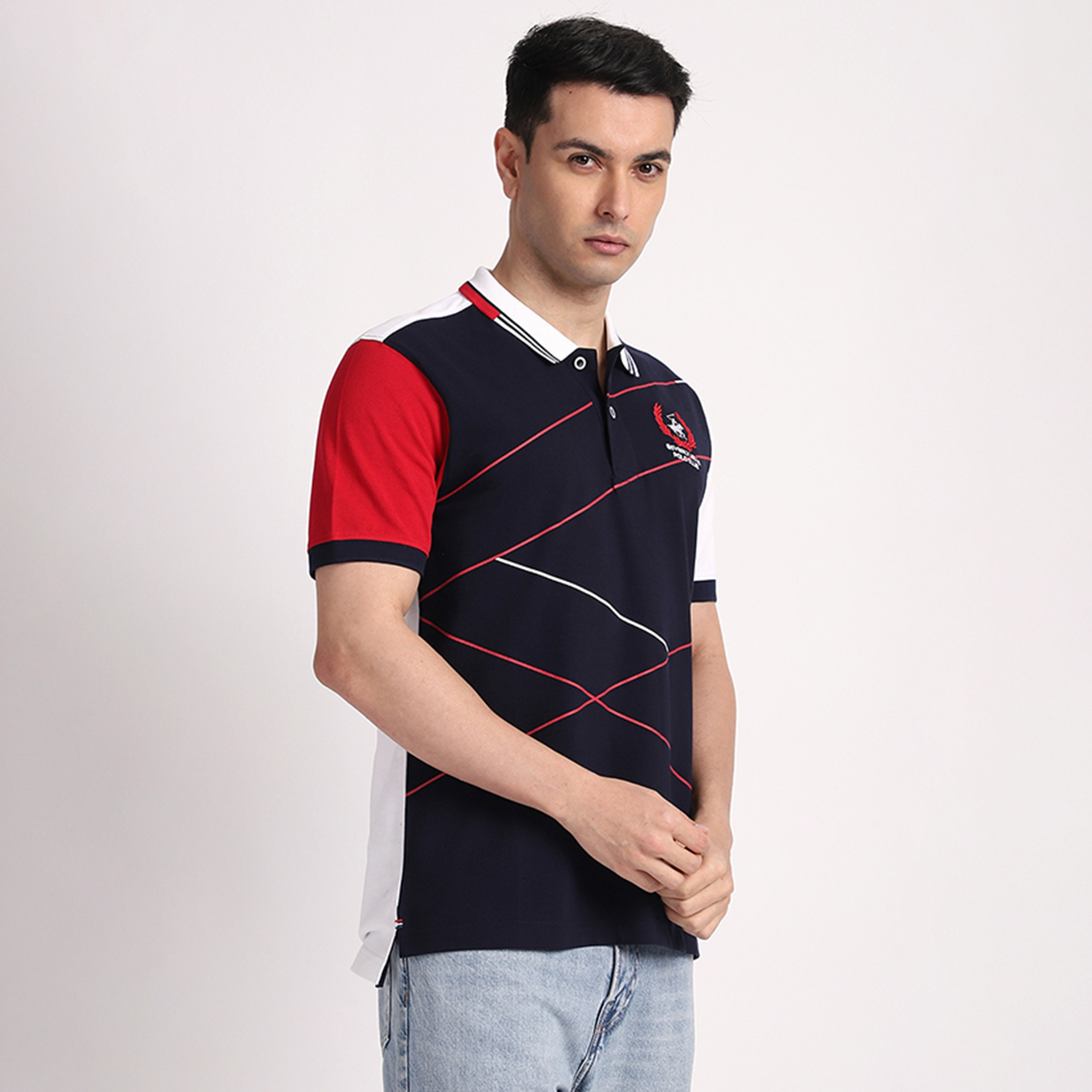 Beverly Hills Polo Club Color-Blocked Collared Short Sleeves Men's Polo T-Shirt-men-clothing-tshirtsandpolos-polos-image-3