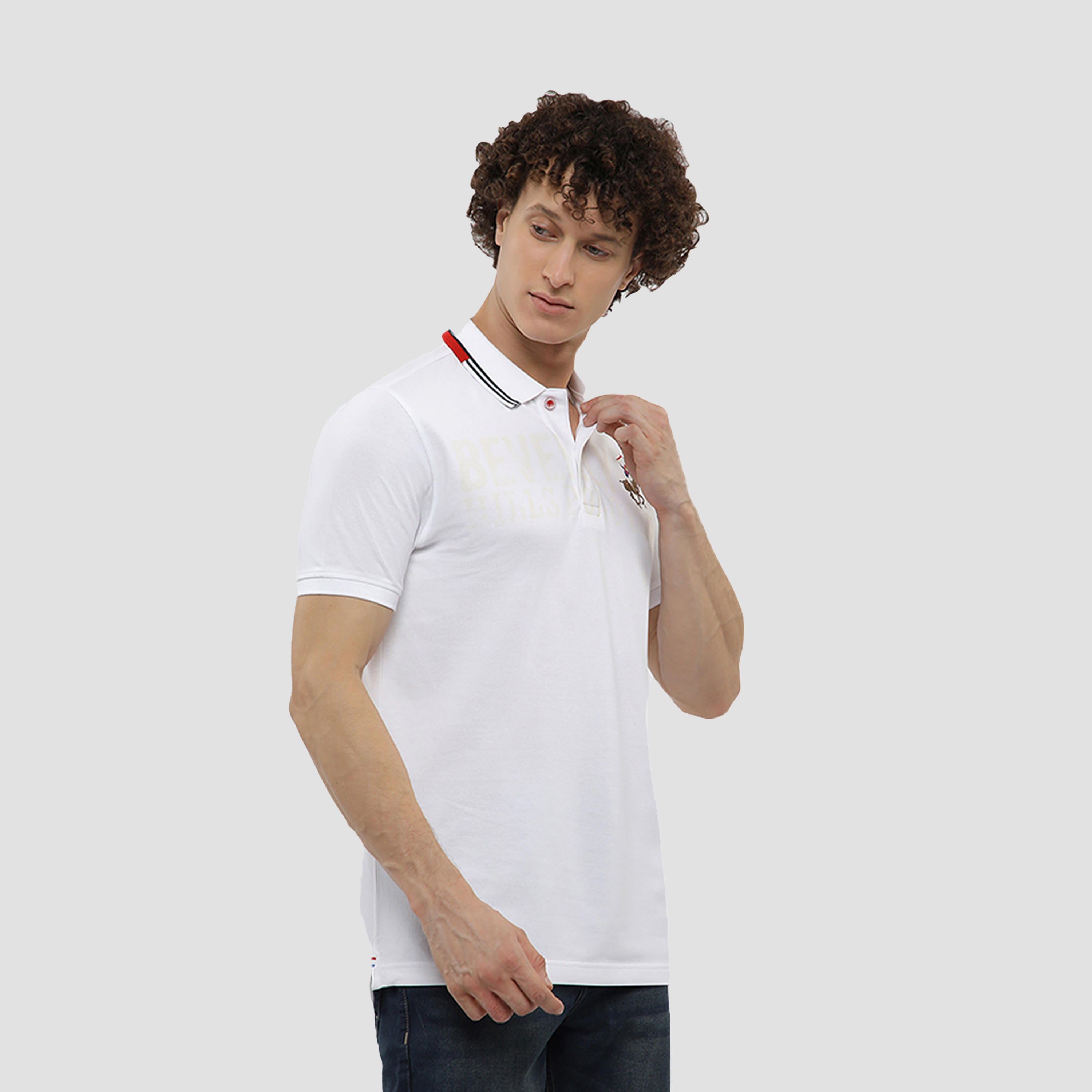 تي شيرت بولو رجالي سادة بأكمام قصيرة وياقة من بيفرلي هيلز بولو كلوب-men-clothing-tshirtsandpolos-polos-image-3