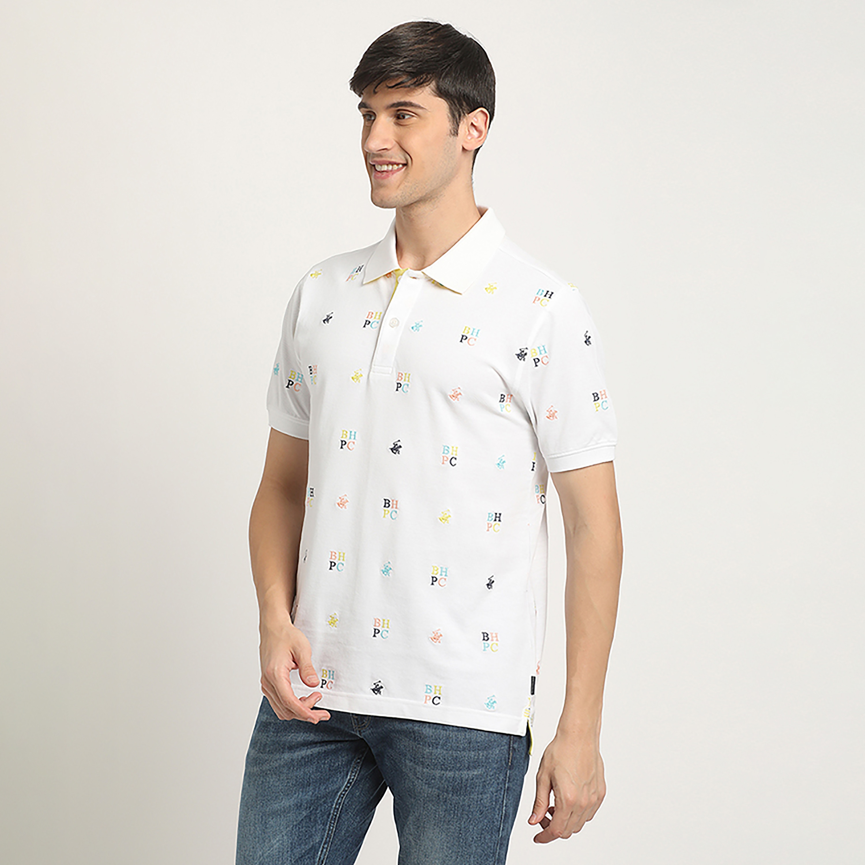 تي شيرت بولو من بيفرلي هيلز بولو كلوب بياقة وأكمام قصيرة مع شعار بالكامل-men-clothing-tshirtsandpolos-polos-image-2