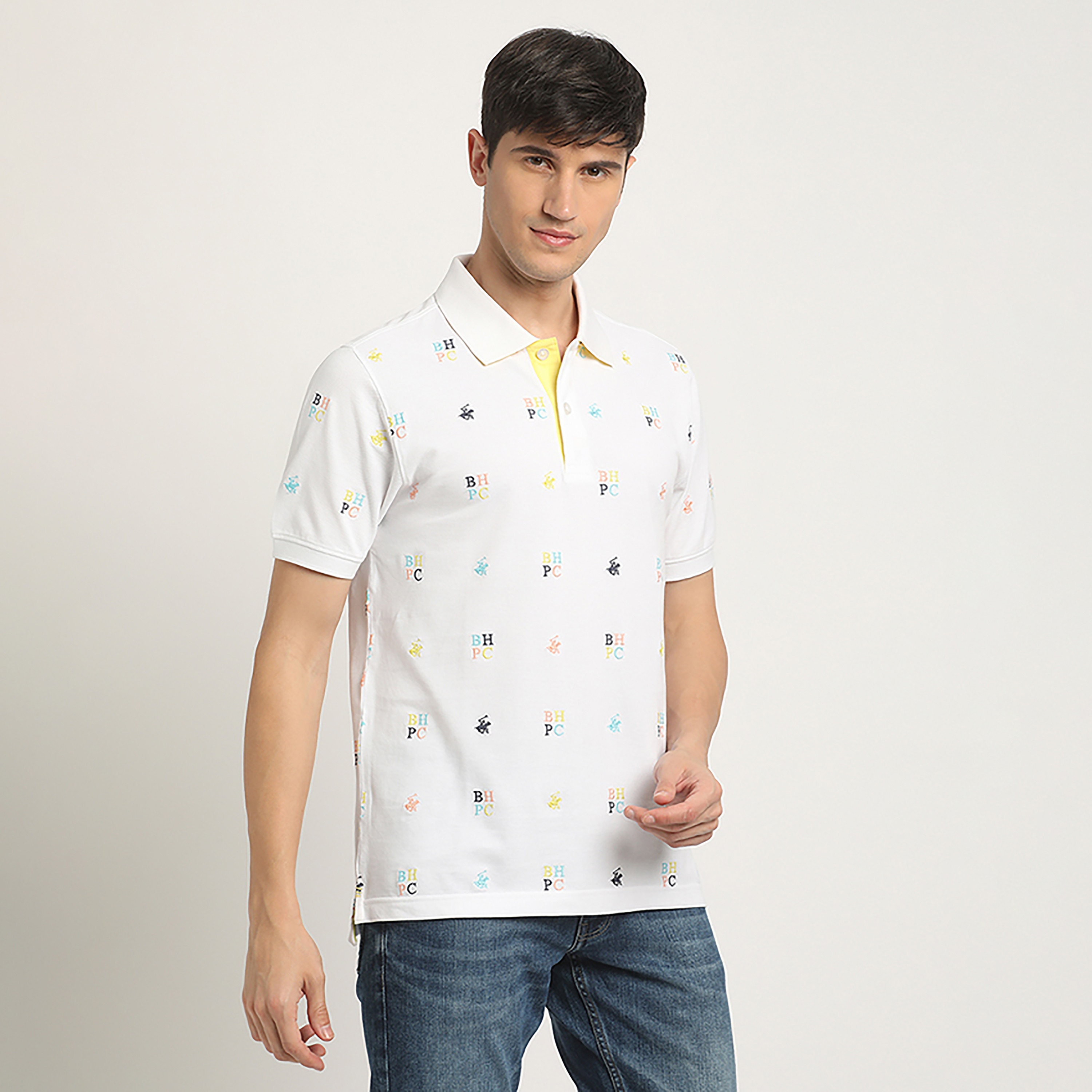 تي شيرت بولو من بيفرلي هيلز بولو كلوب بياقة وأكمام قصيرة مع شعار بالكامل-men-clothing-tshirtsandpolos-polos-image-3