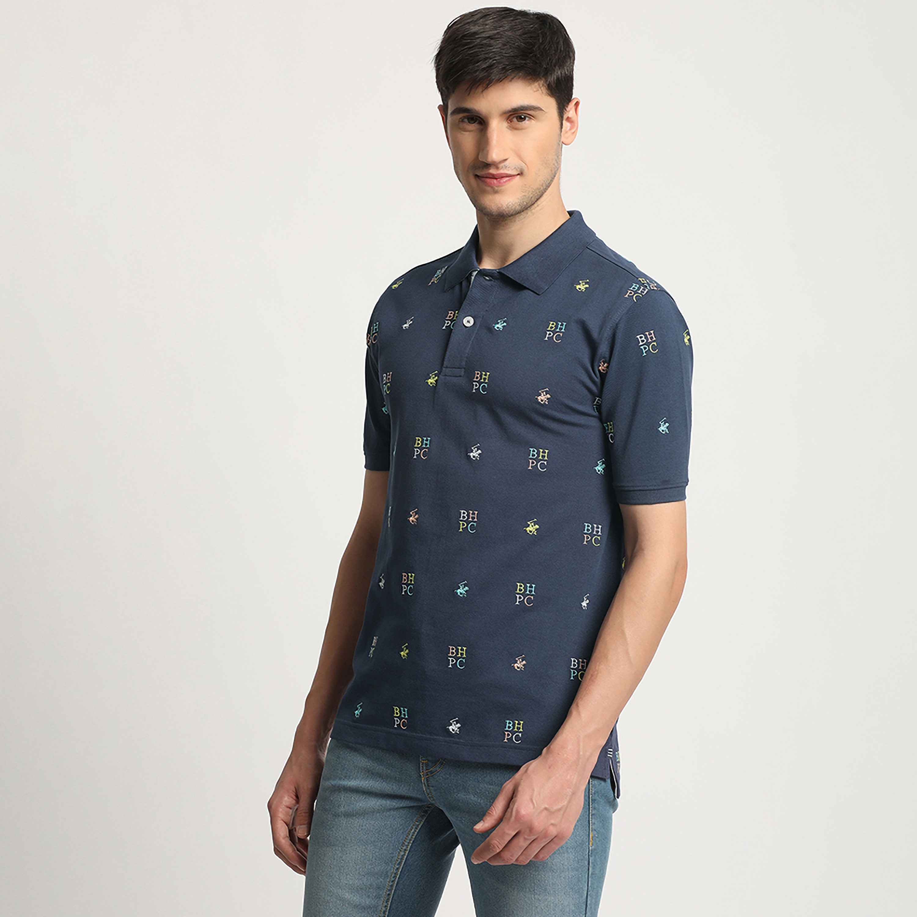 تي شيرت بولو من بيفرلي هيلز بولو كلوب بياقة وأكمام قصيرة مع شعار بالكامل-men-clothing-tshirtsandpolos-polos-image-2
