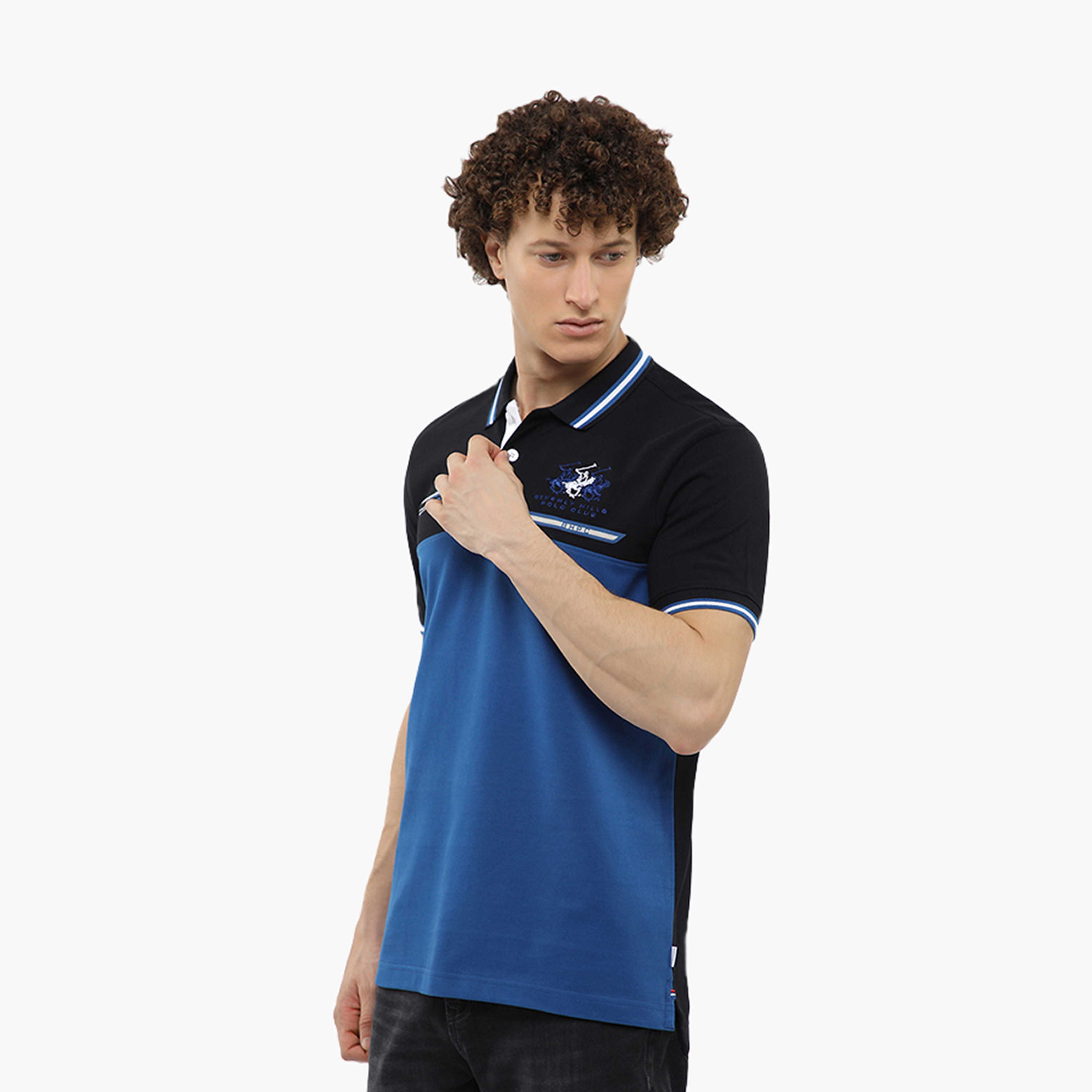 تيشيرت بولو رجالي ملون وياقة وأكمام قصيرة من بيفرلي هيلز بولو كلوب-men-clothing-tshirtsandpolos-polos-image-2