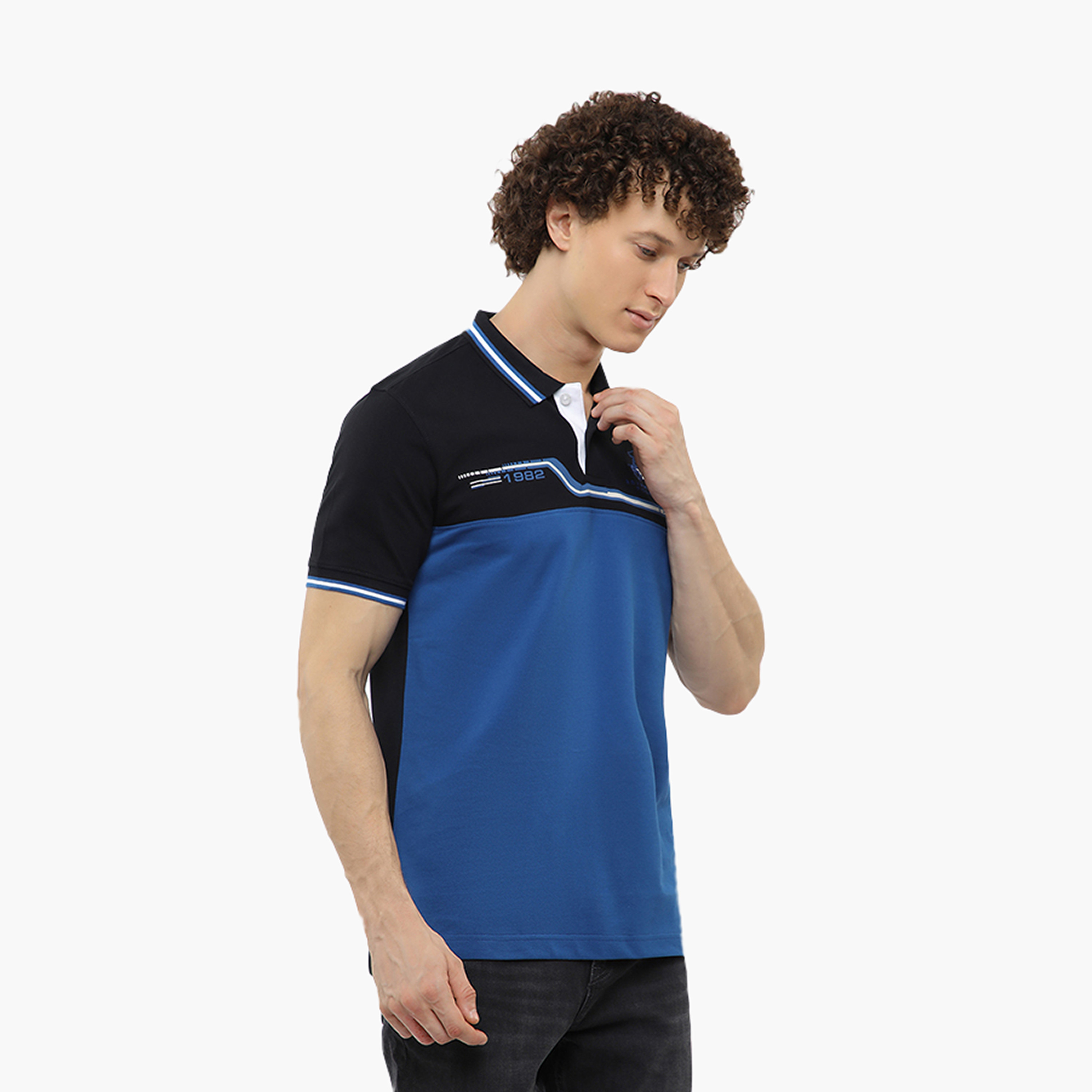 تيشيرت بولو رجالي ملون وياقة وأكمام قصيرة من بيفرلي هيلز بولو كلوب-men-clothing-tshirtsandpolos-polos-image-3