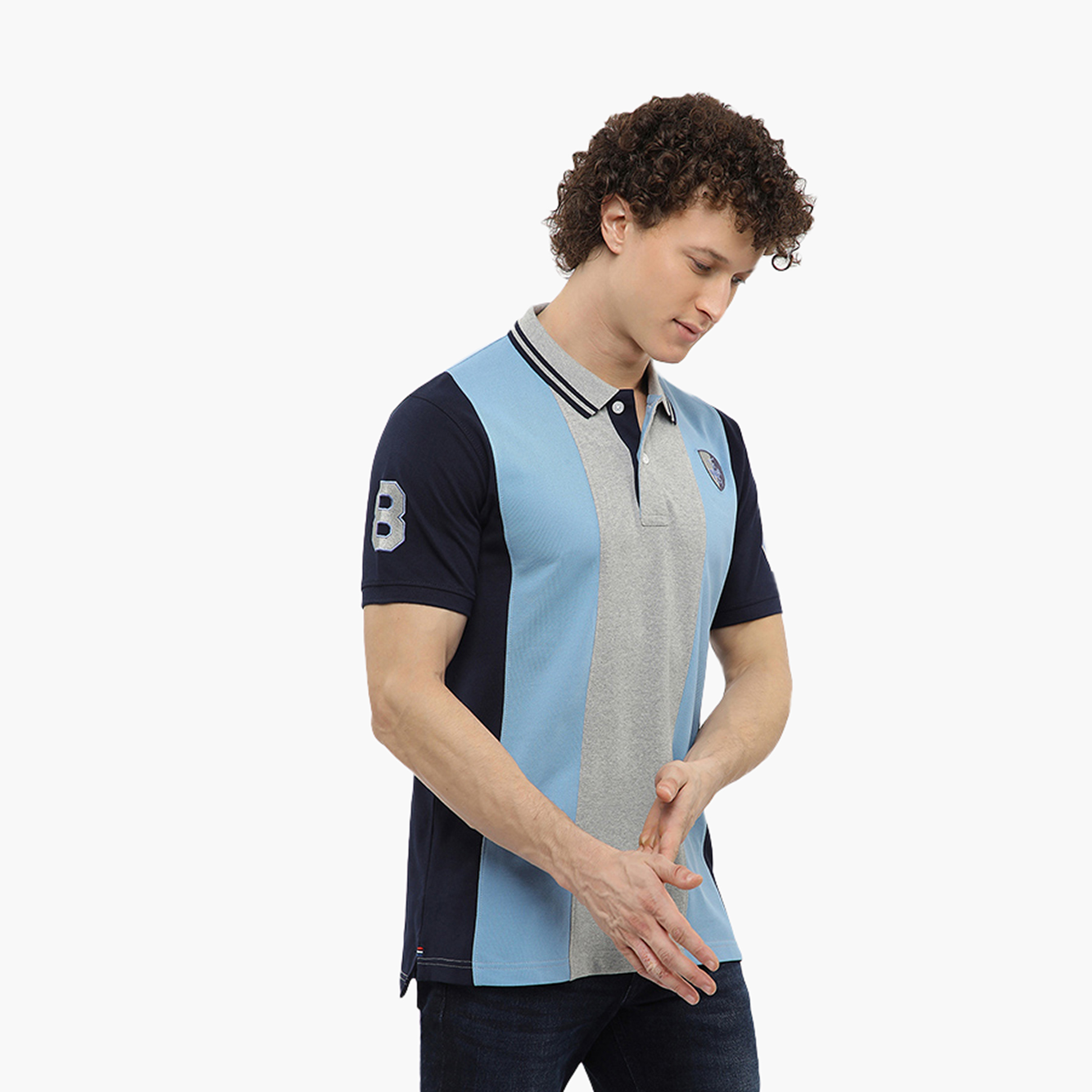 تيشيرت بولو رجالي ملون وياقة وأكمام قصيرة من بيفرلي هيلز بولو كلوب-men-clothing-tshirtsandpolos-polos-image-3