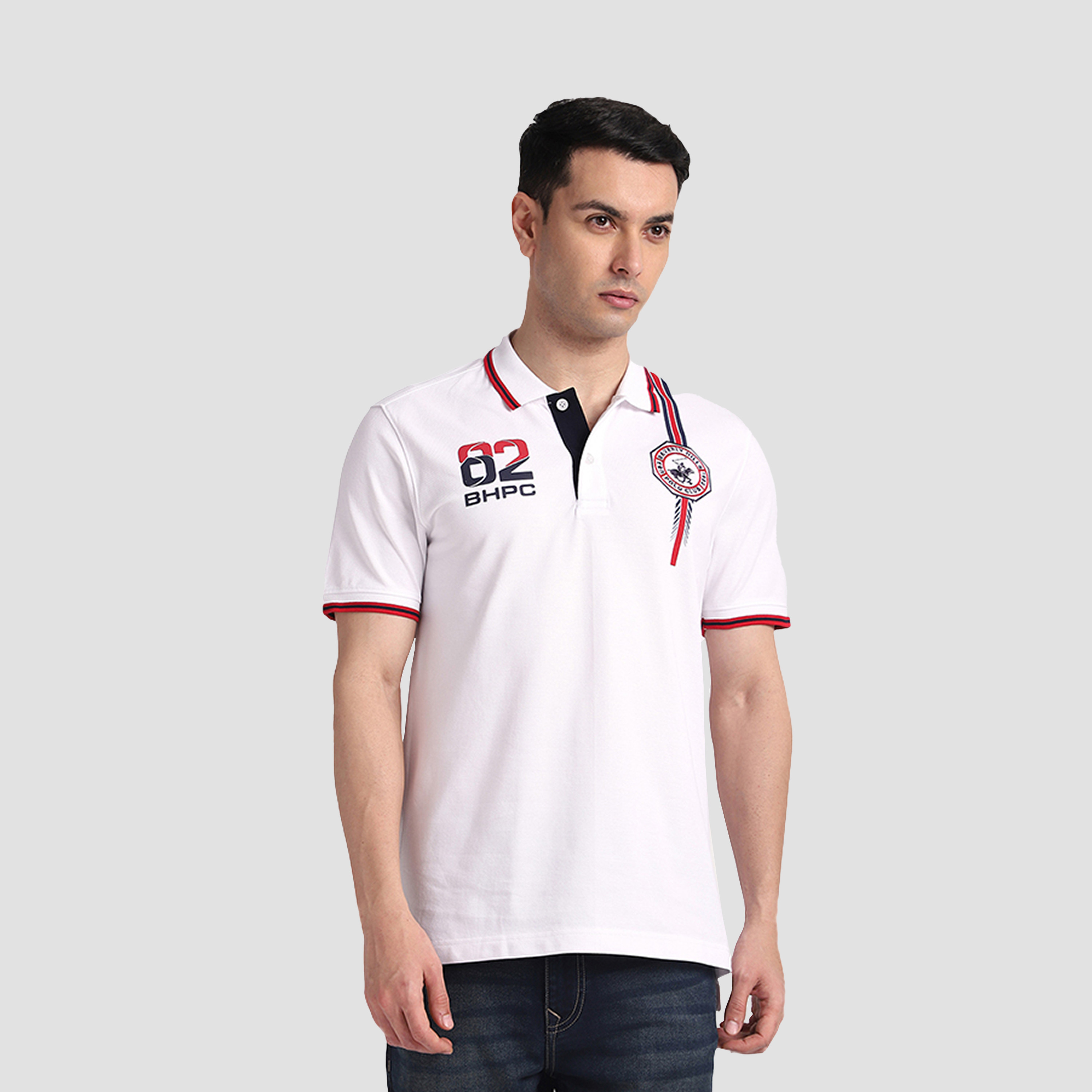 تي شيرت بولو رجالي بأكمام قصيرة وياقة مطرزة من بيفرلي هيلز بولو كلوب-men-clothing-tshirtsandpolos-polos-image-5