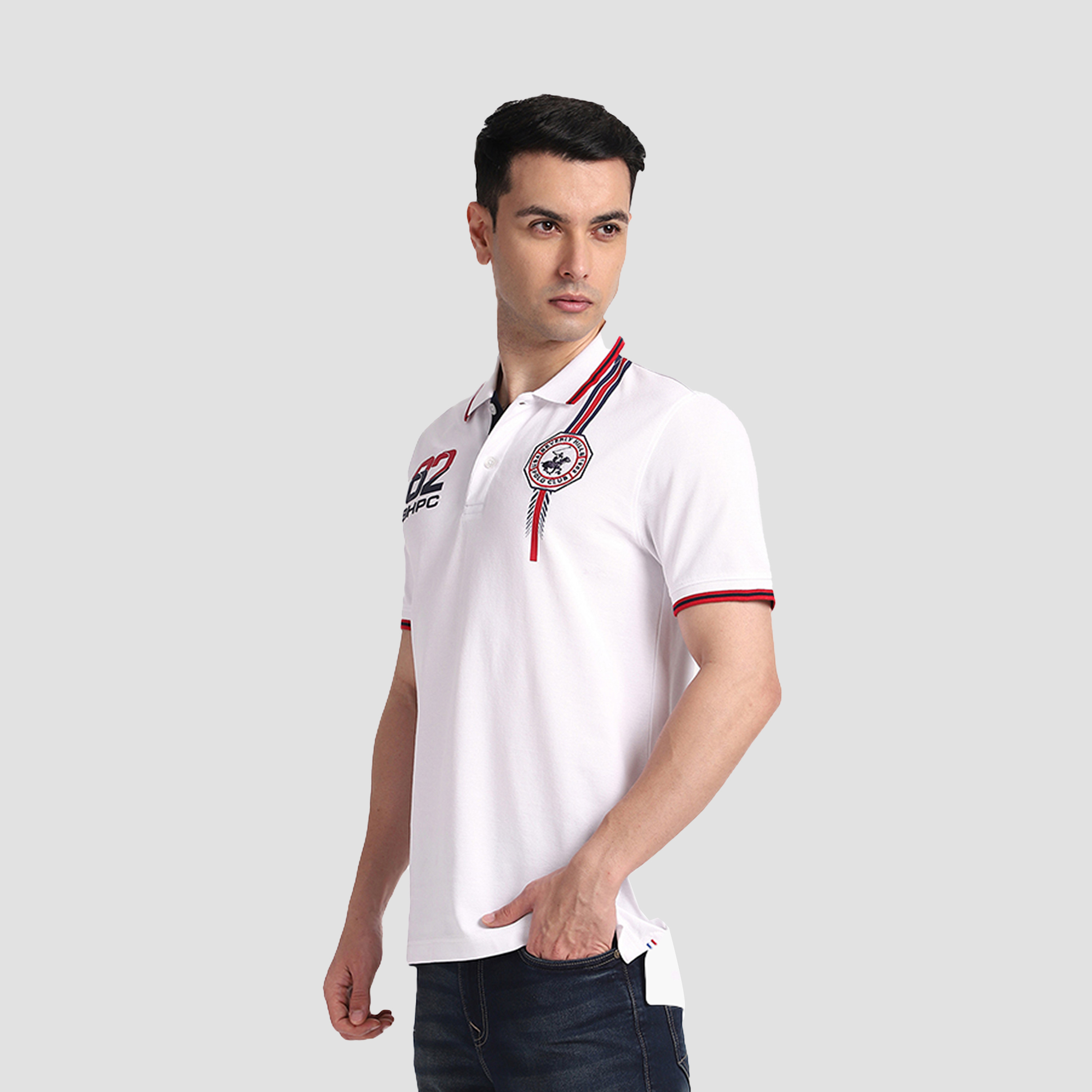 تي شيرت بولو رجالي بأكمام قصيرة وياقة مطرزة من بيفرلي هيلز بولو كلوب-men-clothing-tshirtsandpolos-polos-image-6